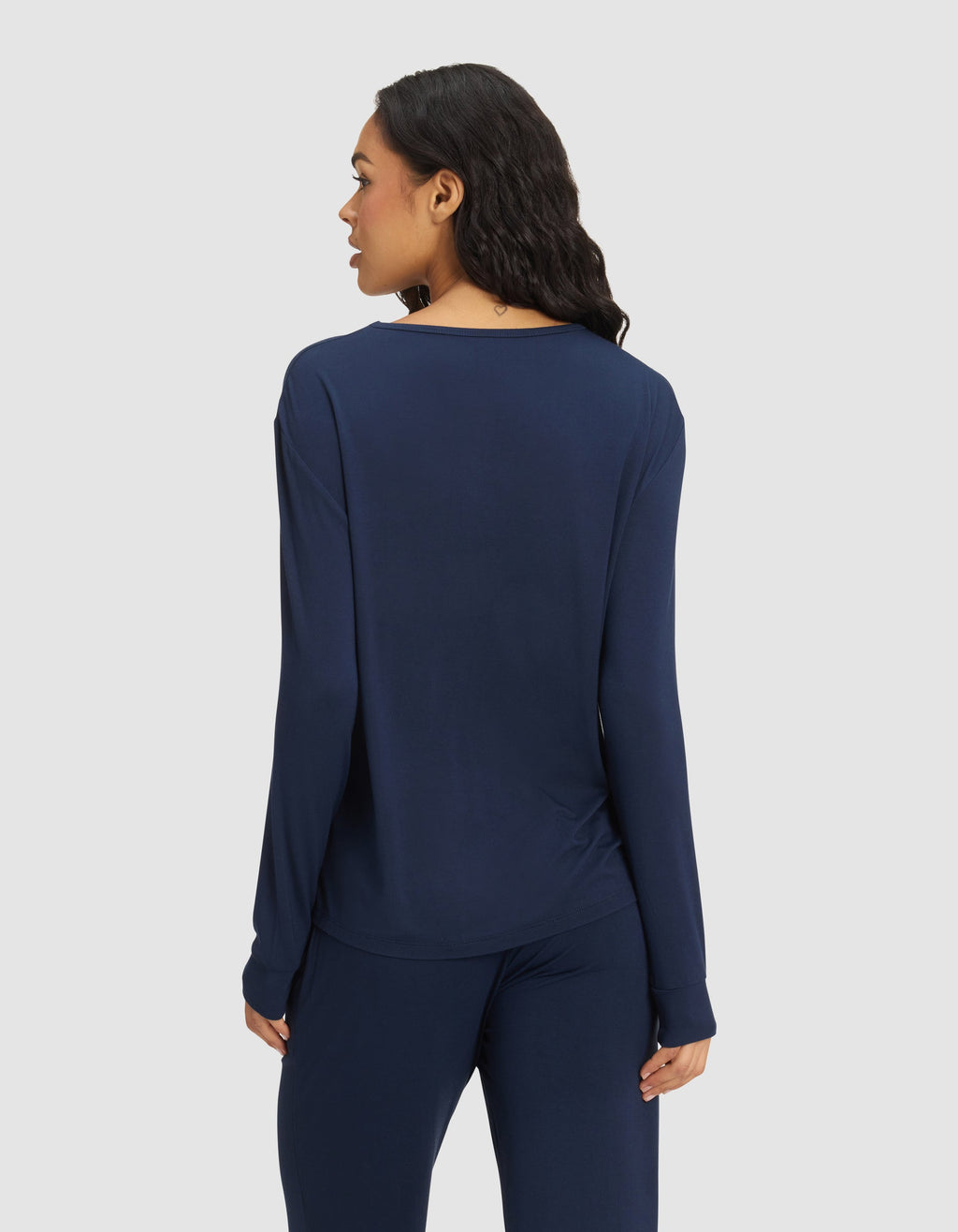 Women's Bamboo Stretch-Knit Long Sleeve Lounge Tee