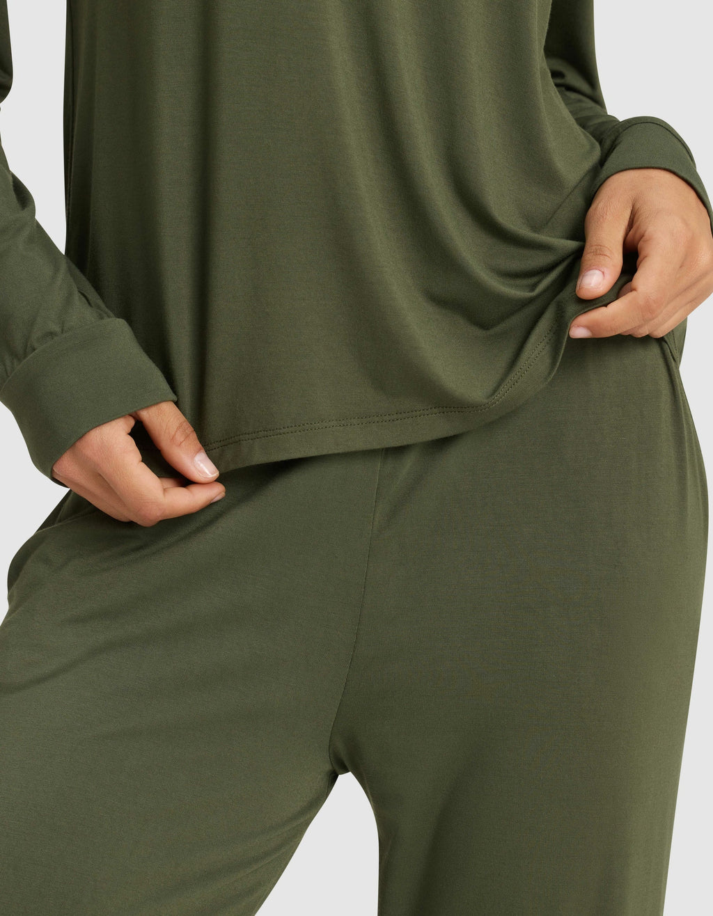 Women's Bamboo Stretch-Knit Long Sleeve Lounge Tee