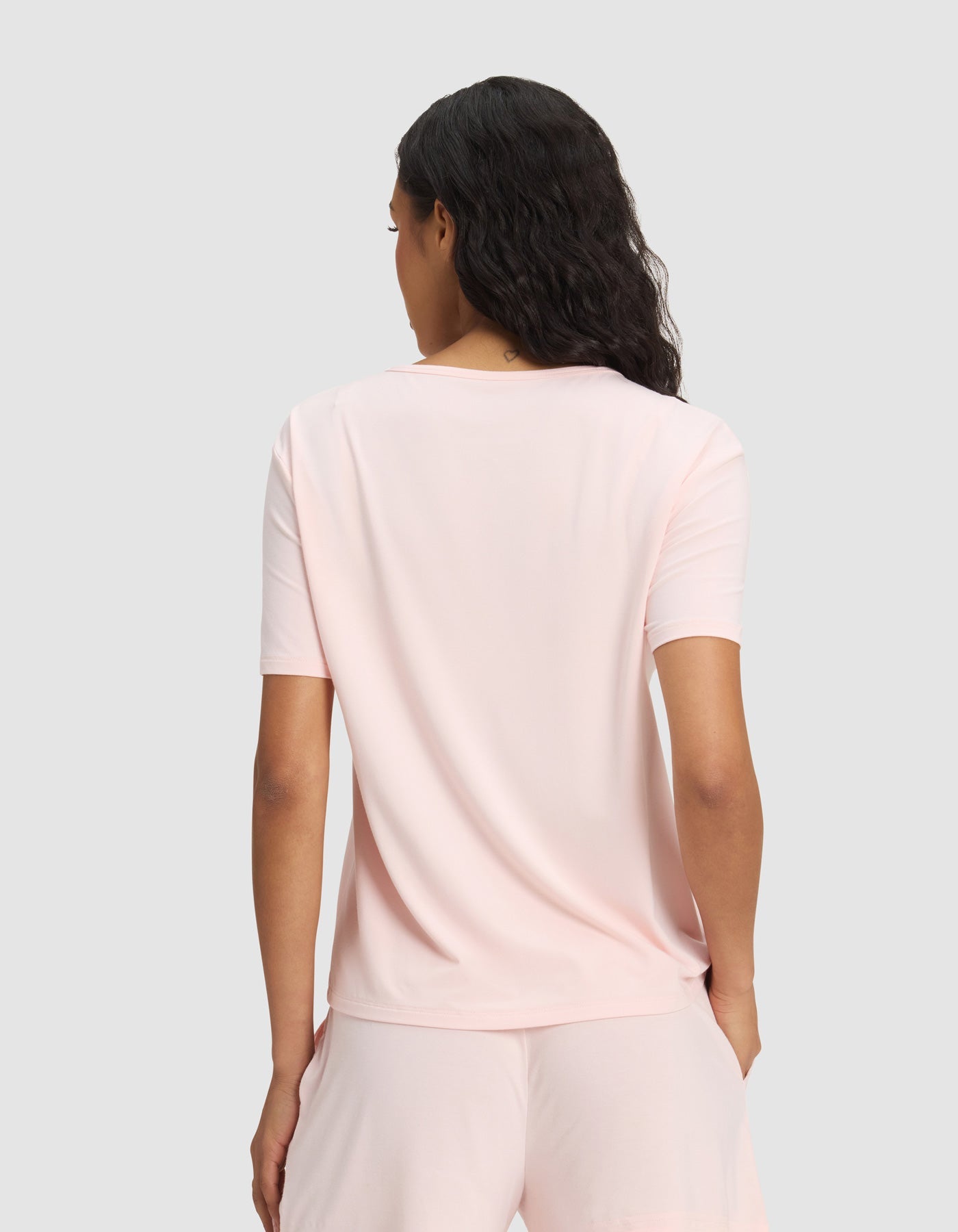 Women's Bamboo Stretch-Knit Lounge Tee & Pants Set