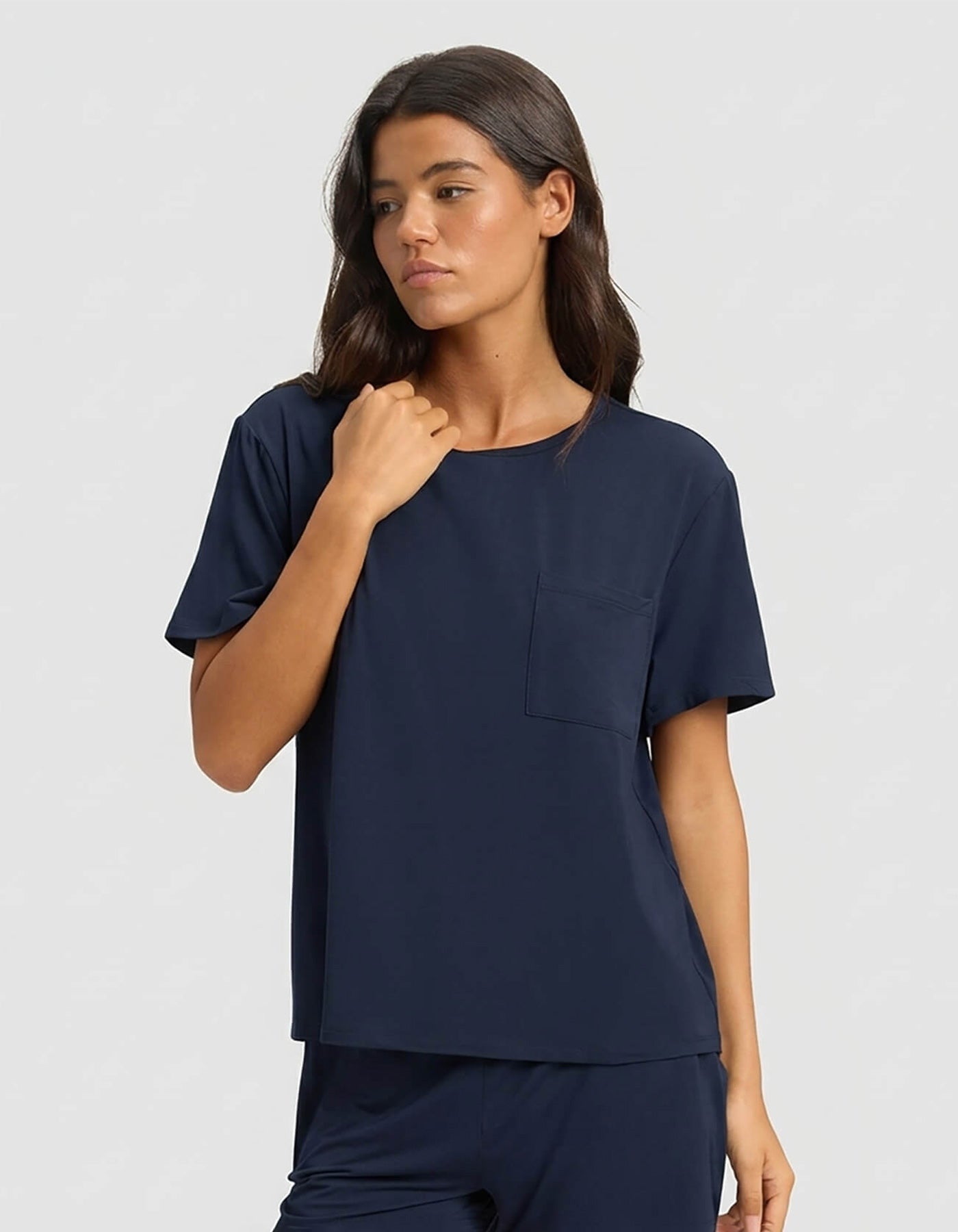 Women's Bamboo Stretch-Knit Lounge Tee & Pants Set