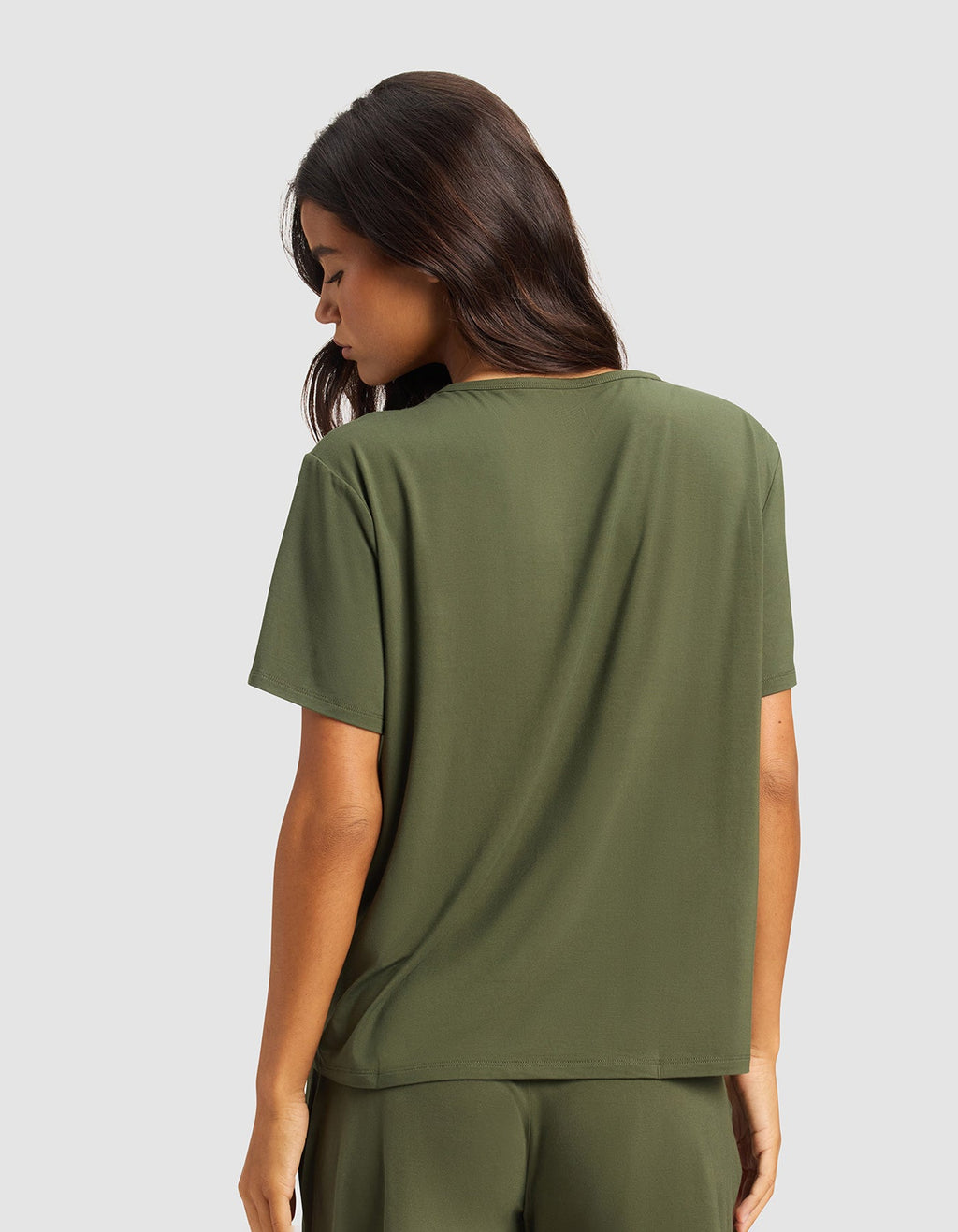 Women's Bamboo Stretch-Knit Lounge Tee & Pants Set