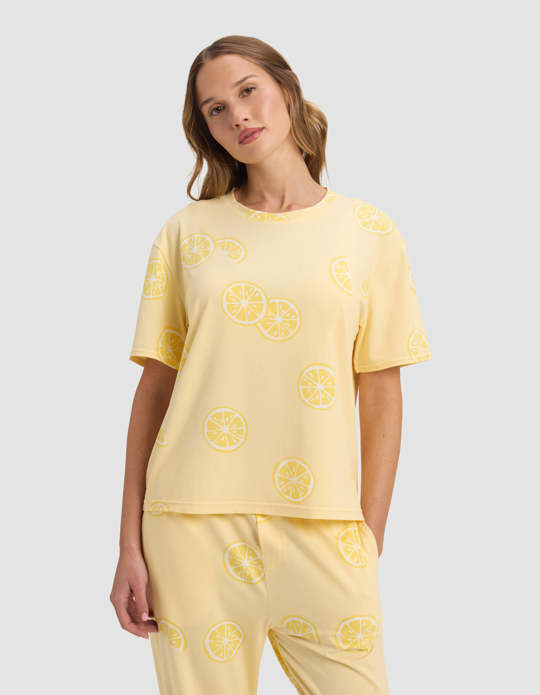 Women's First Layer Pajama Short Sleeve Tee & Pajama Pant Set