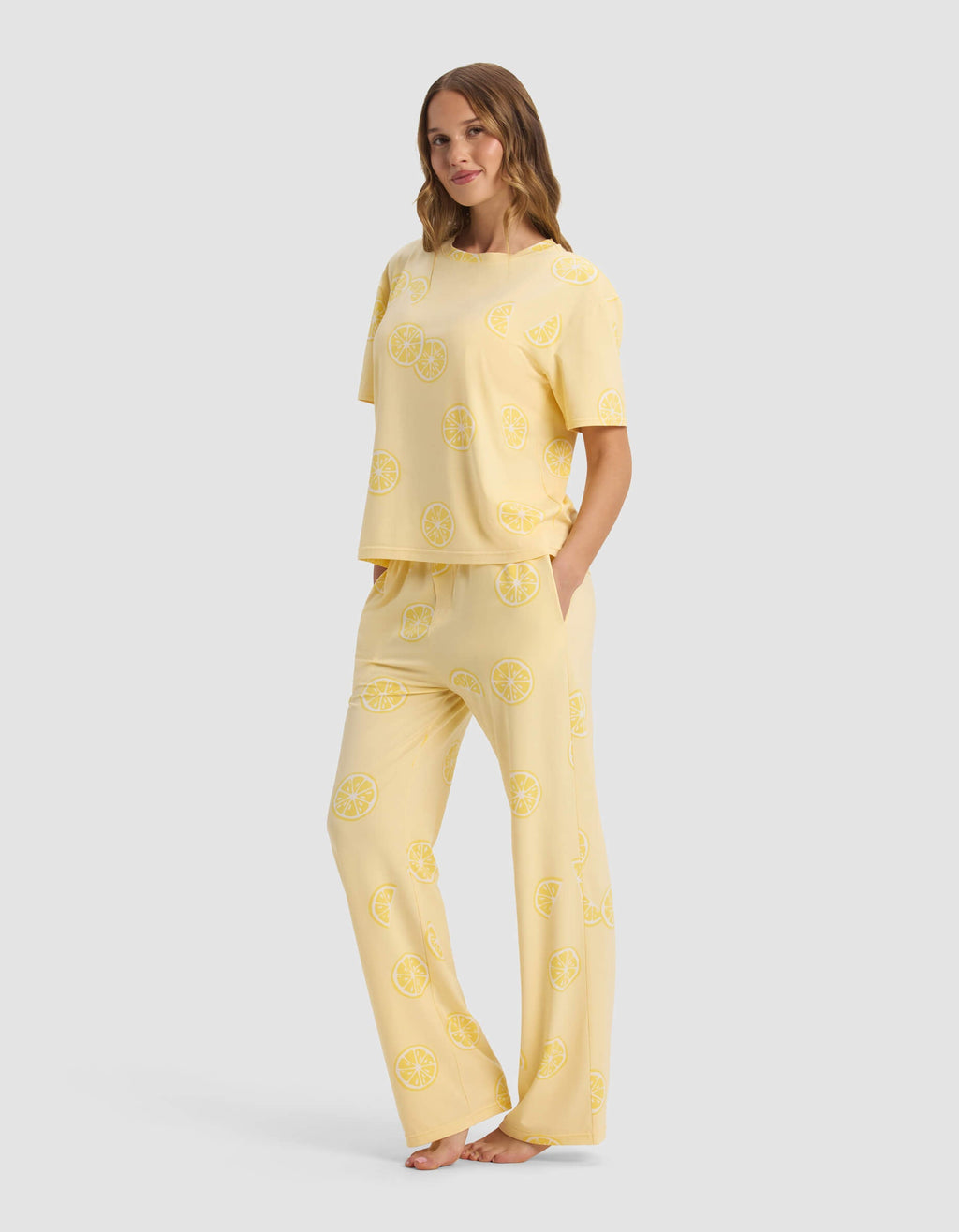 Women's First Layer Pajama Short Sleeve Tee & Pajama Pant Set