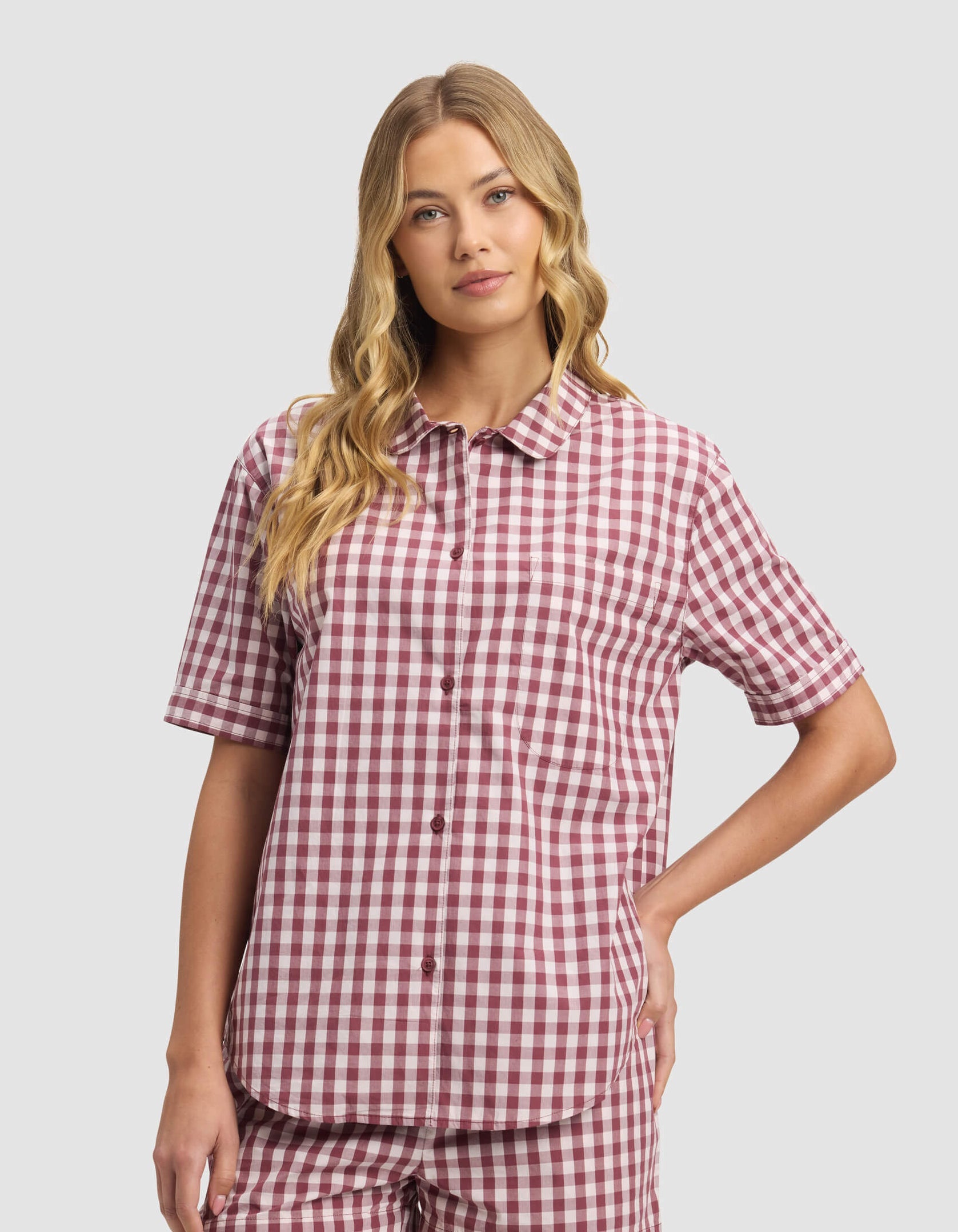 Women's Sutton Short Sleeve & Cropped Pajama Pant Set