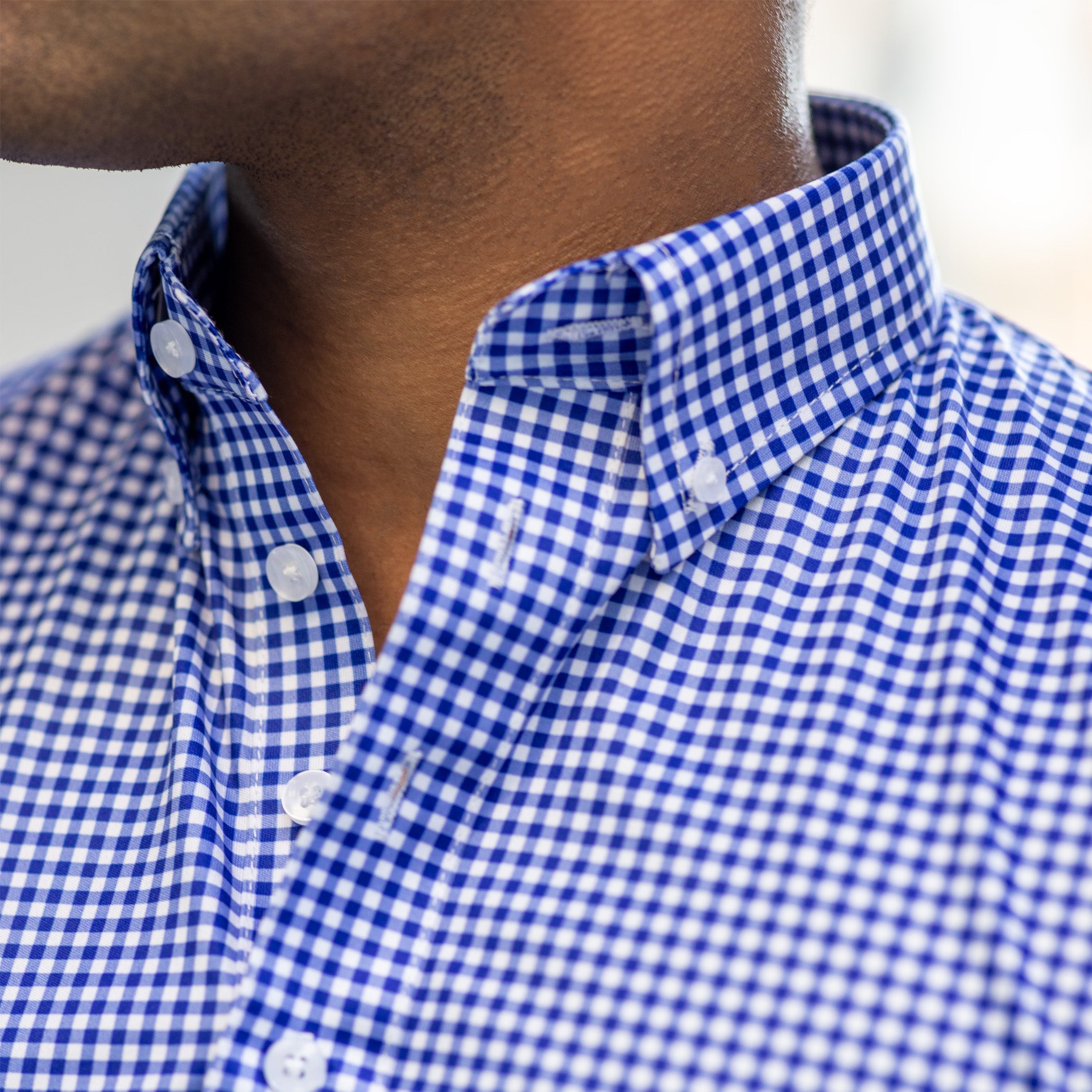 Oxford Button Down Collar Polo Blue Gingham Original