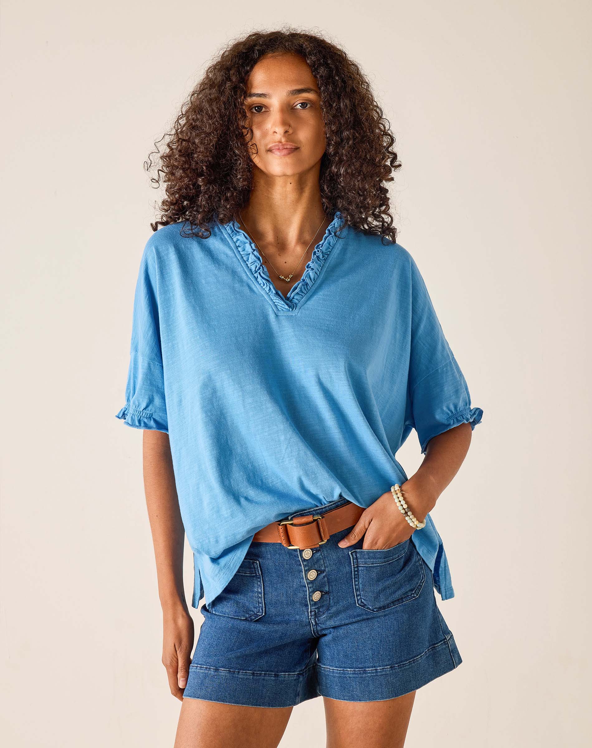 Amelia Ruffle Tee