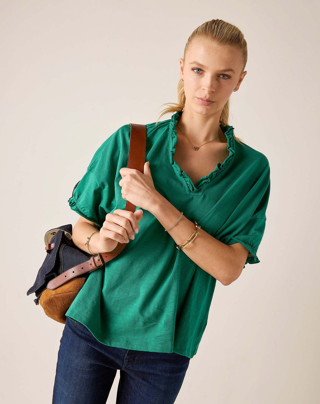 Amelia Ruffle Tee