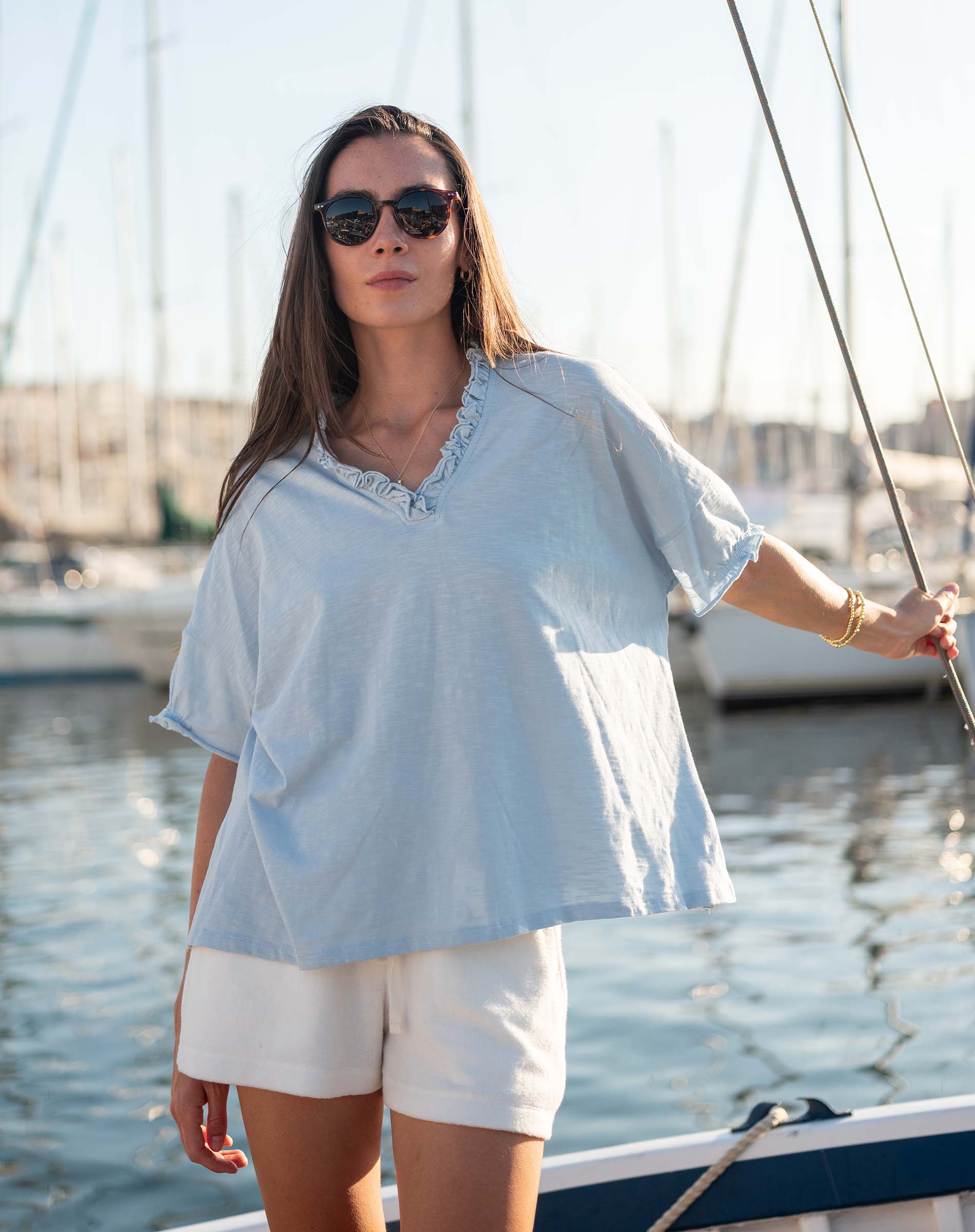 Amelia Ruffle Tee