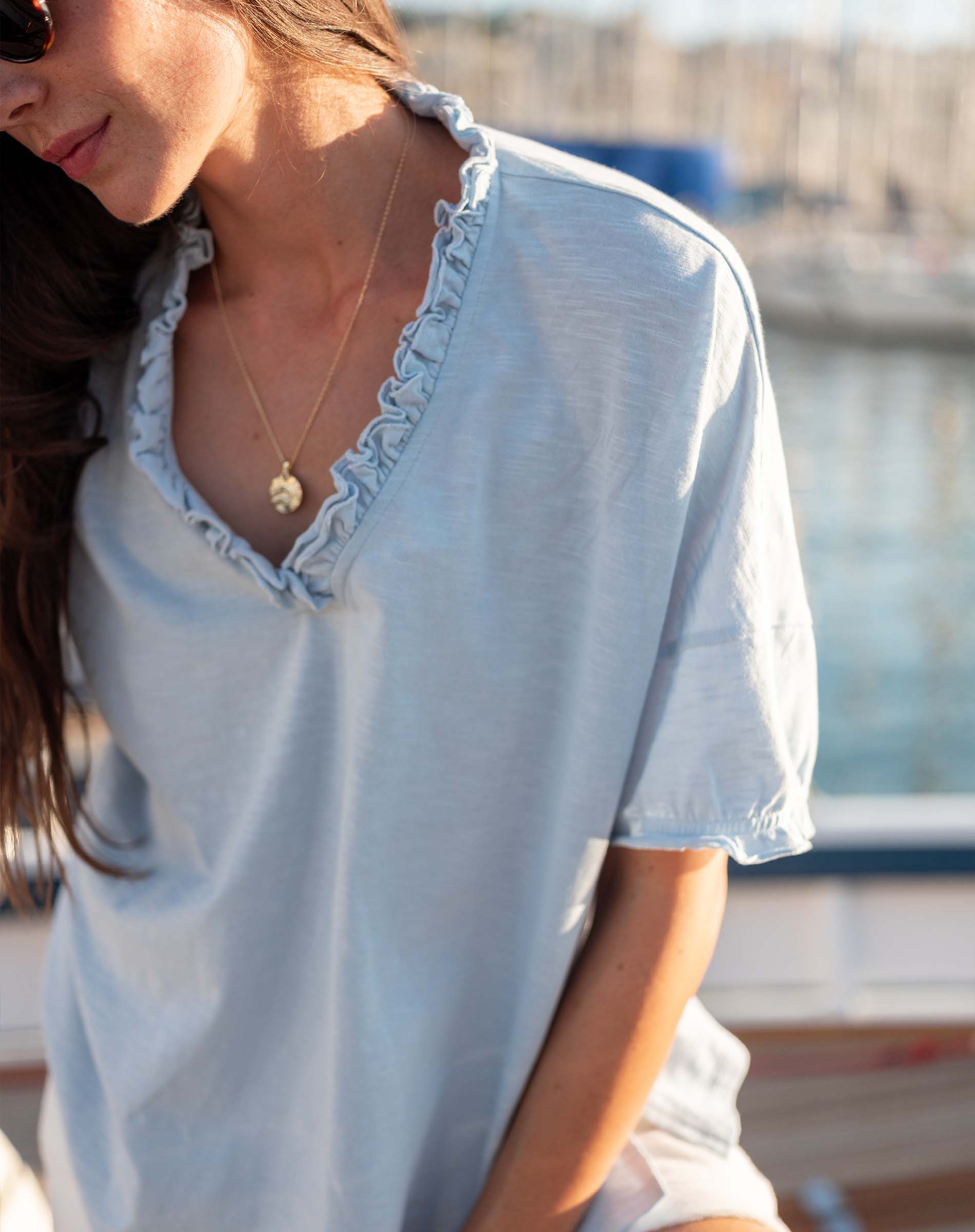 Amelia Ruffle Tee