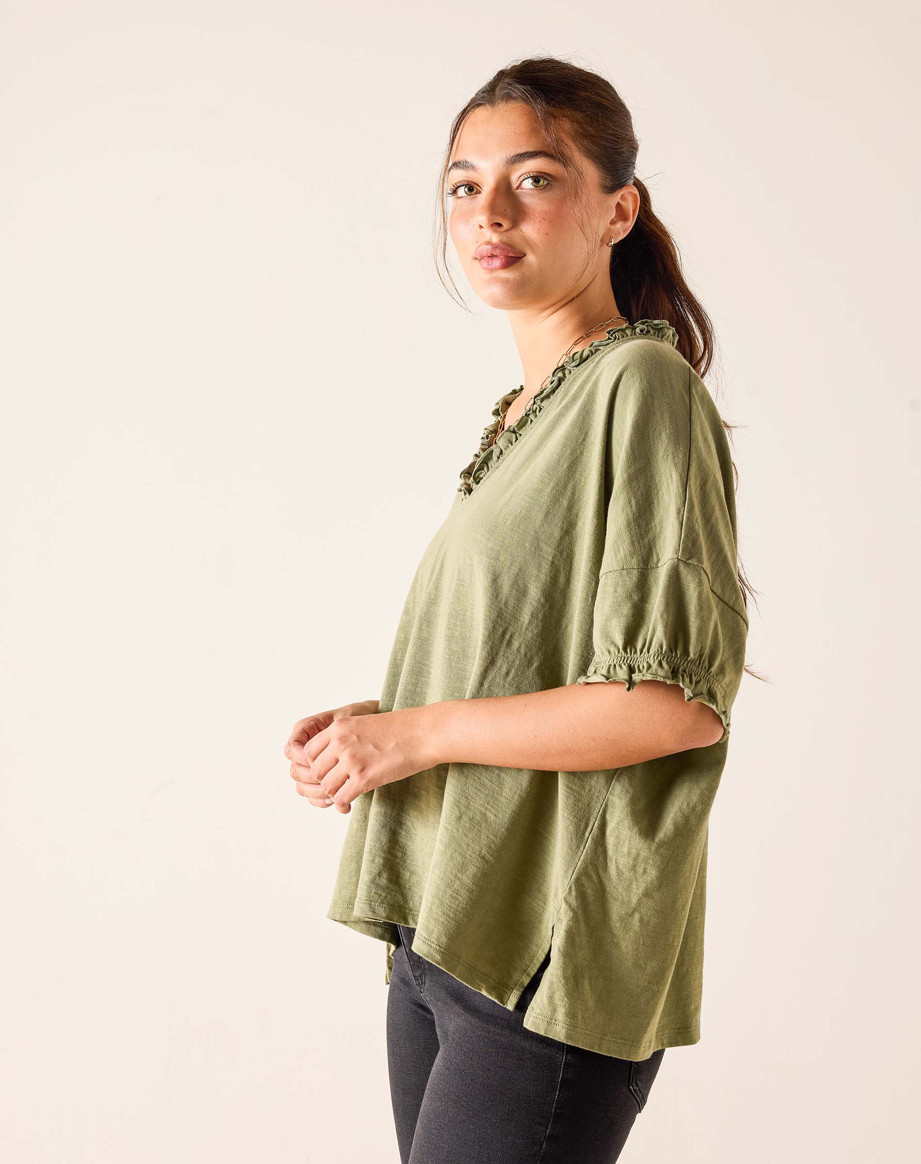 Amelia Ruffle Tee