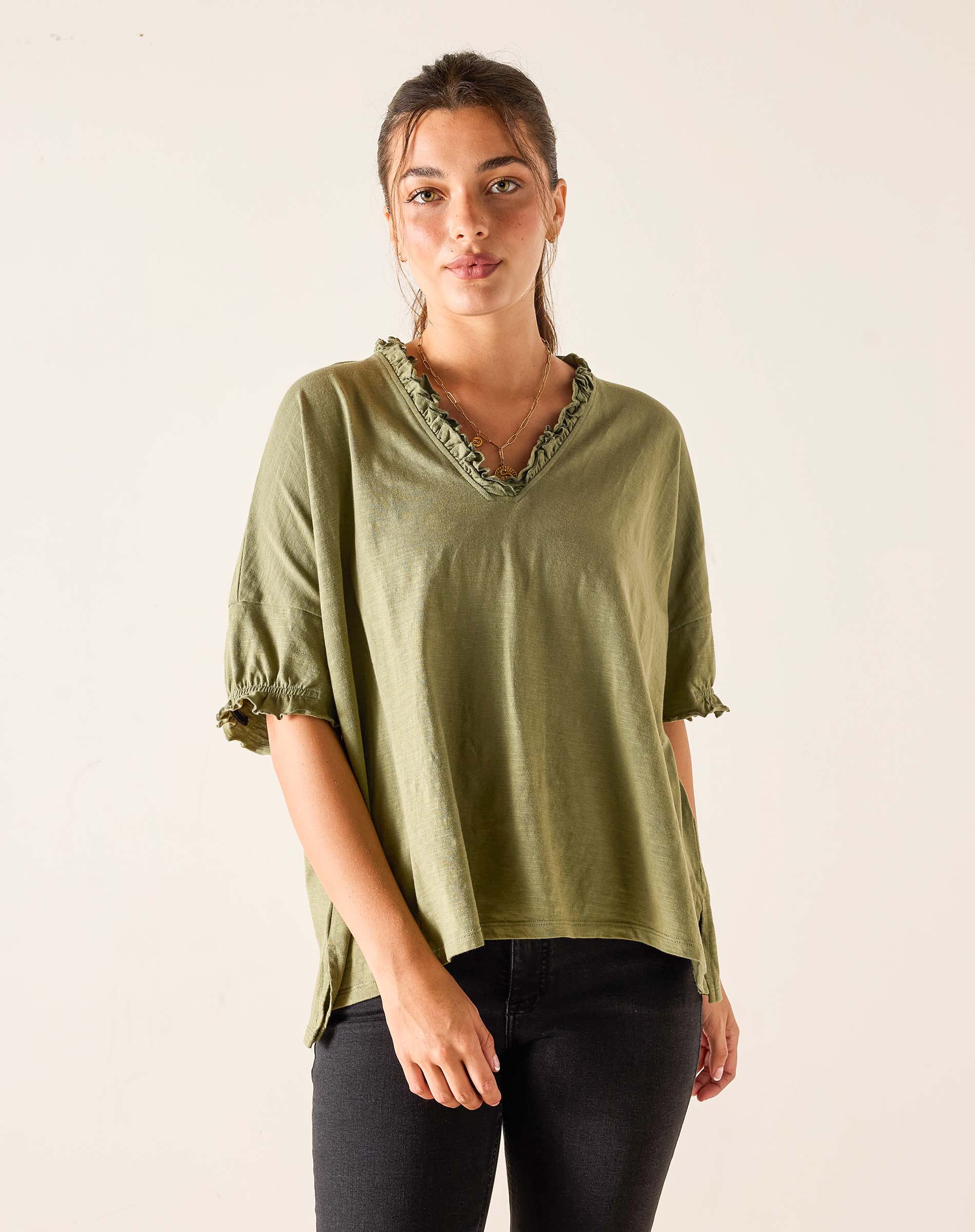 Amelia Ruffle Tee