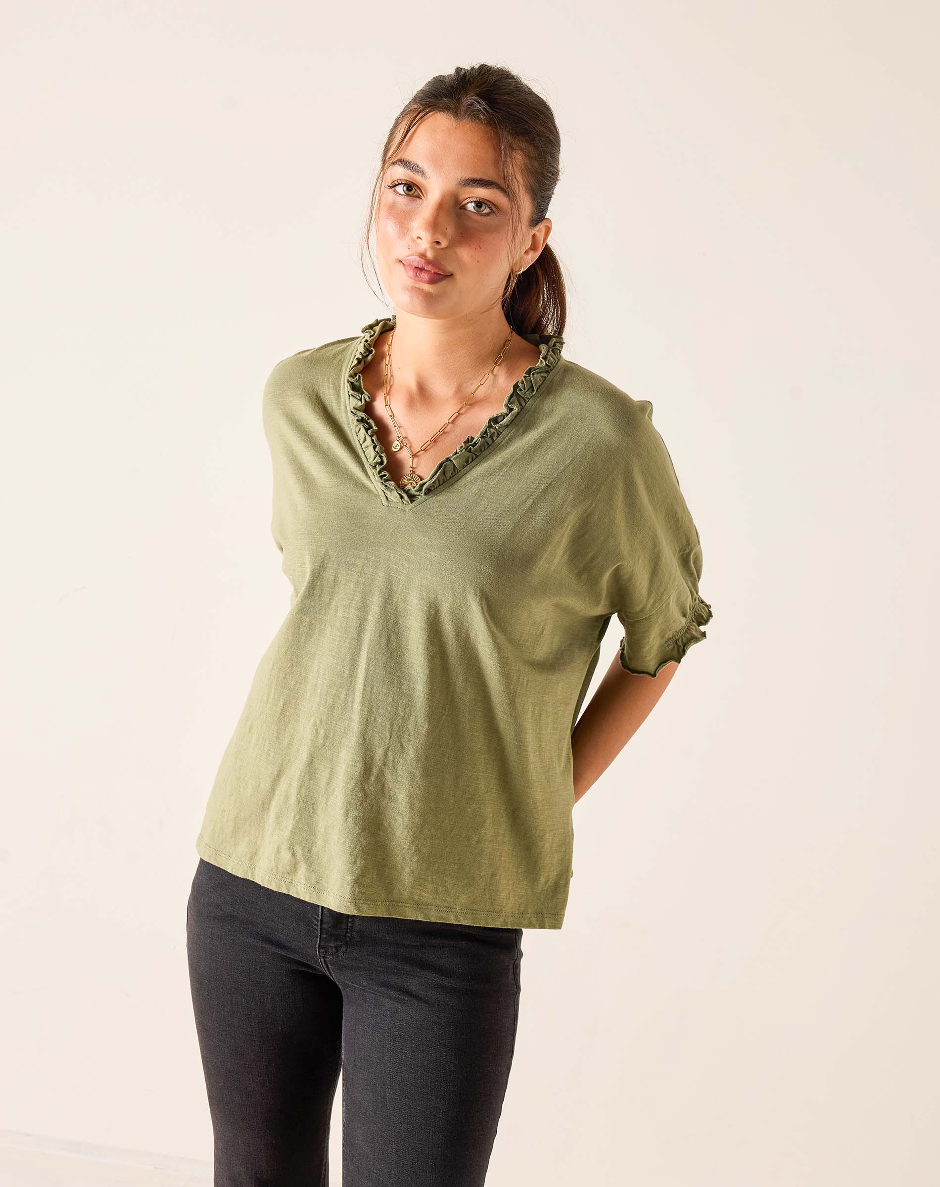 Amelia Ruffle Tee