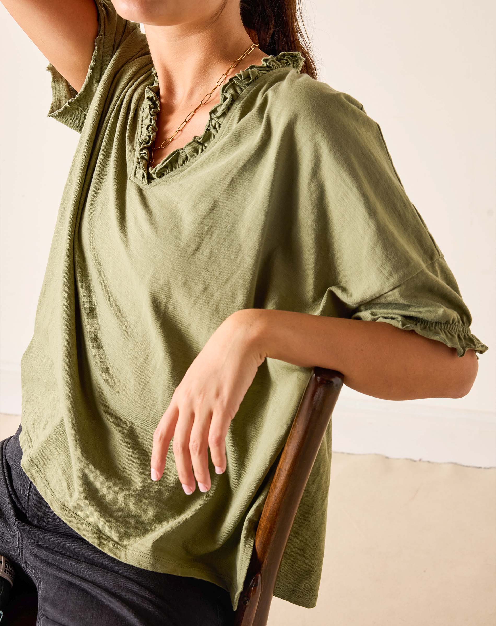 Amelia Ruffle Tee