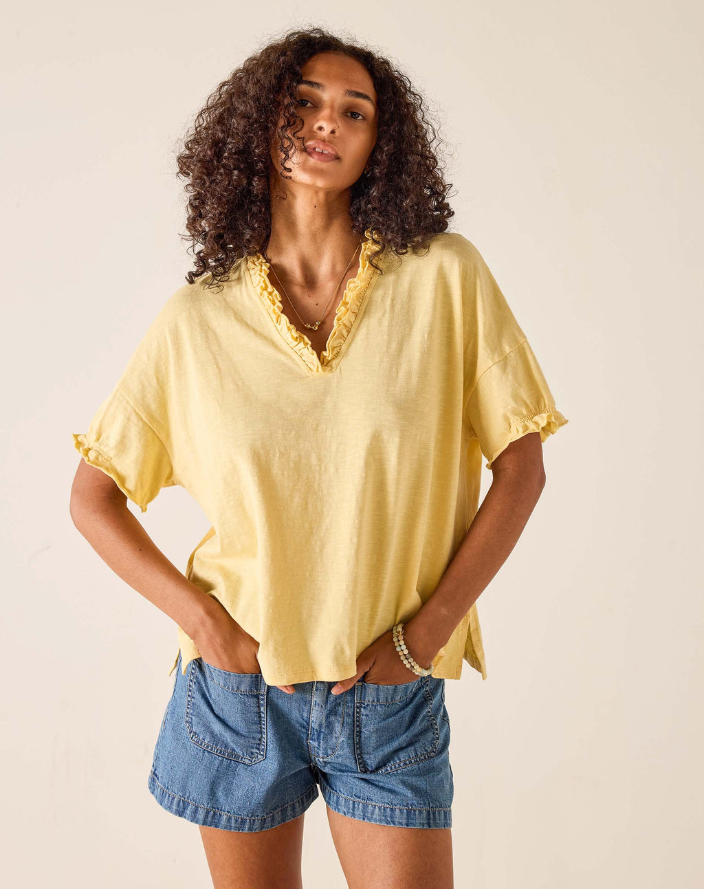 Amelia Ruffle Tee