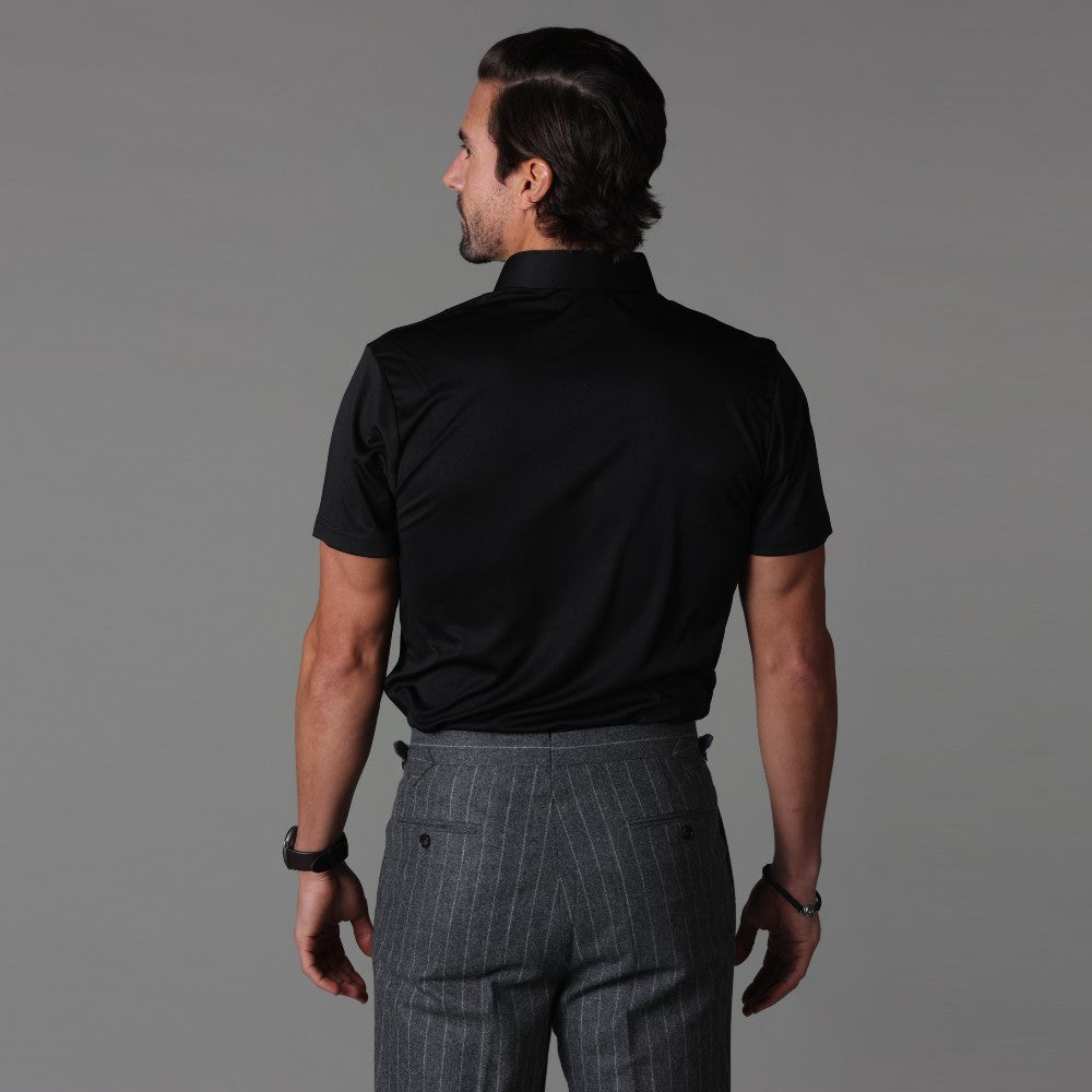 Semi-Spread Collar Polo Black Original