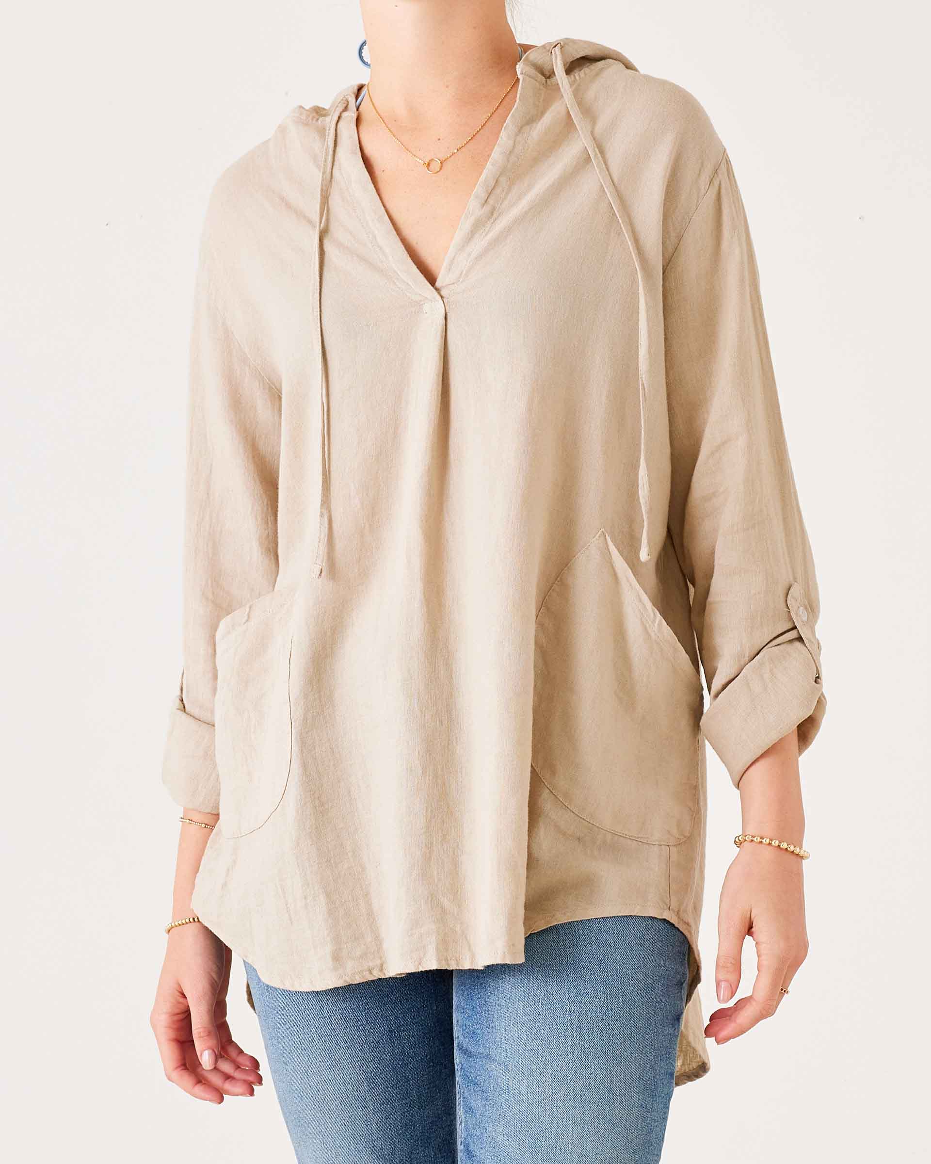 Hermosa Linen Hoodie Tunic