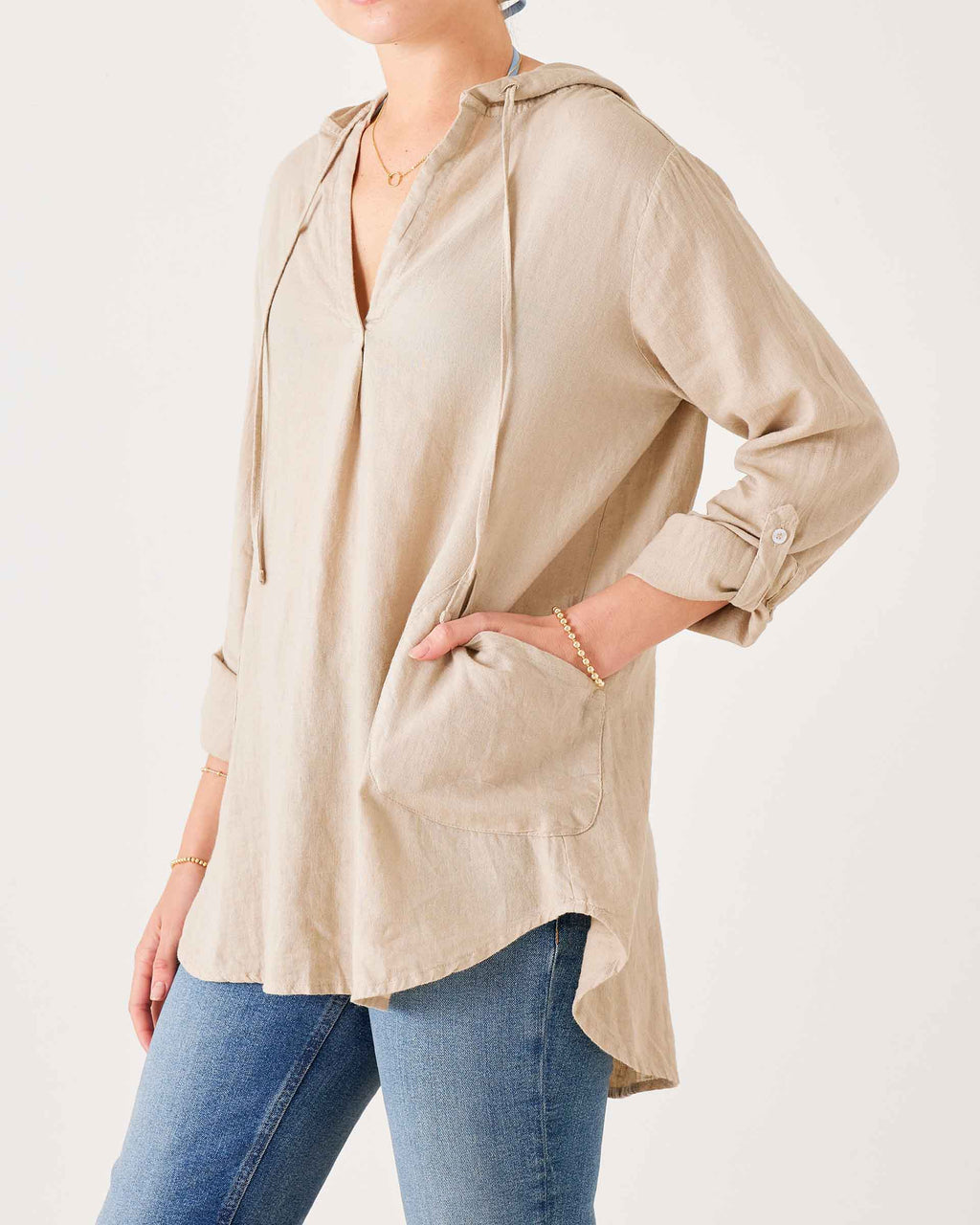 Hermosa Linen Hoodie Tunic