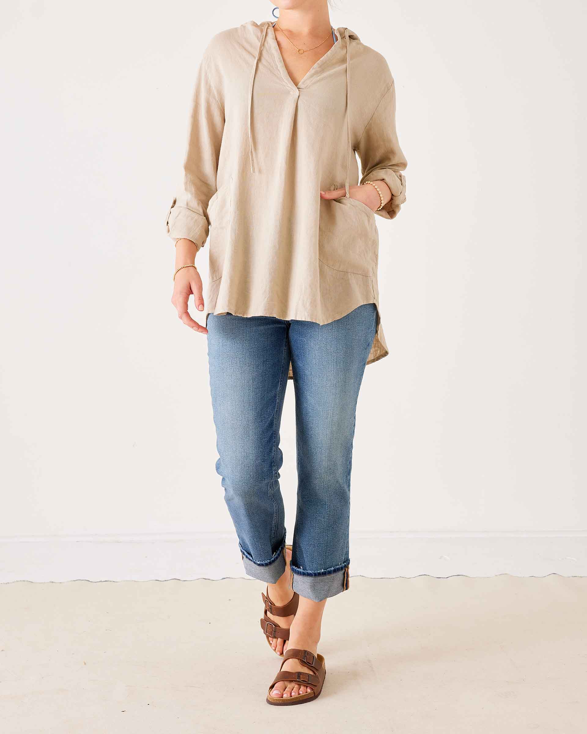 Hermosa Linen Hoodie Tunic
