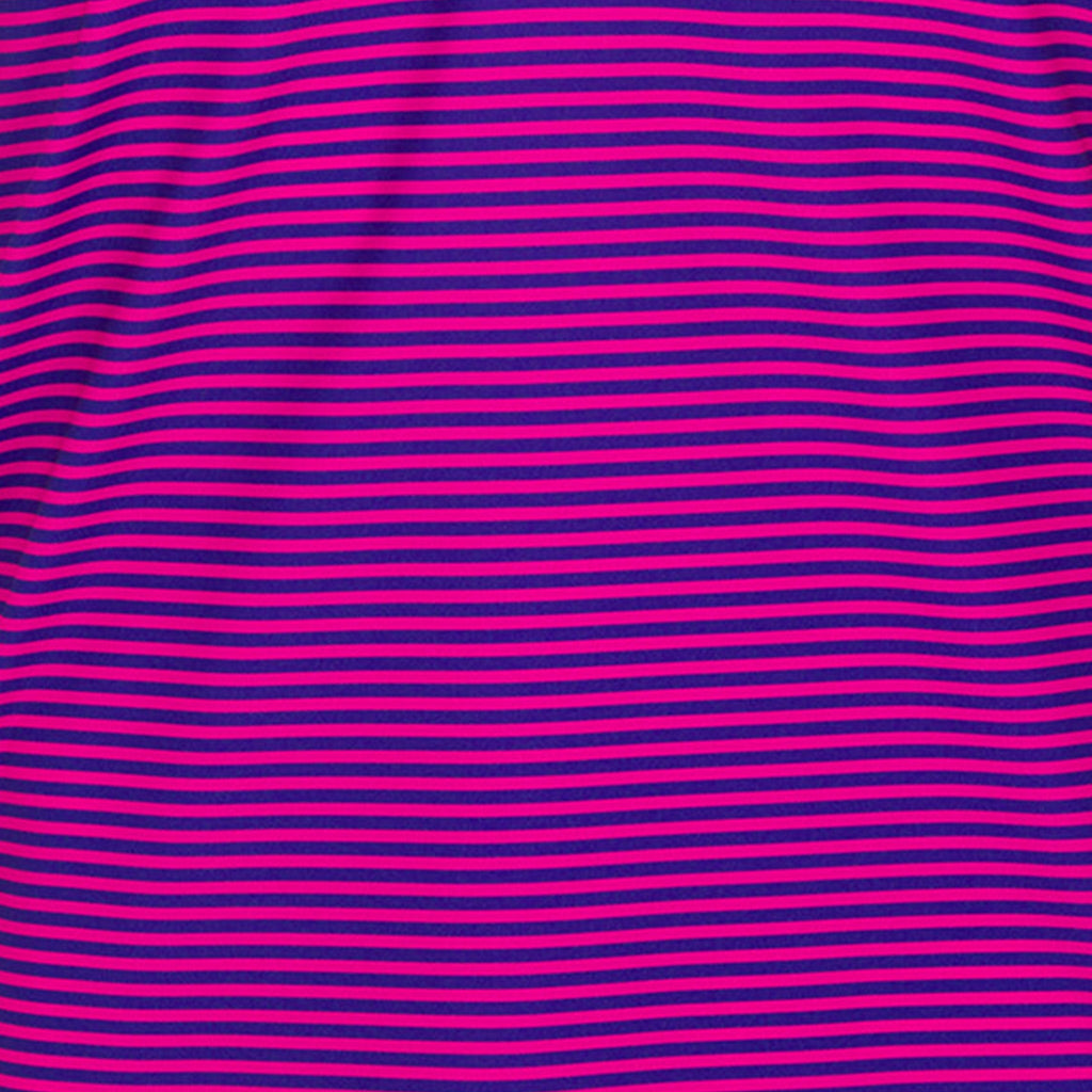Featherweight Flex Polo Collins Berry with Navy Stripe