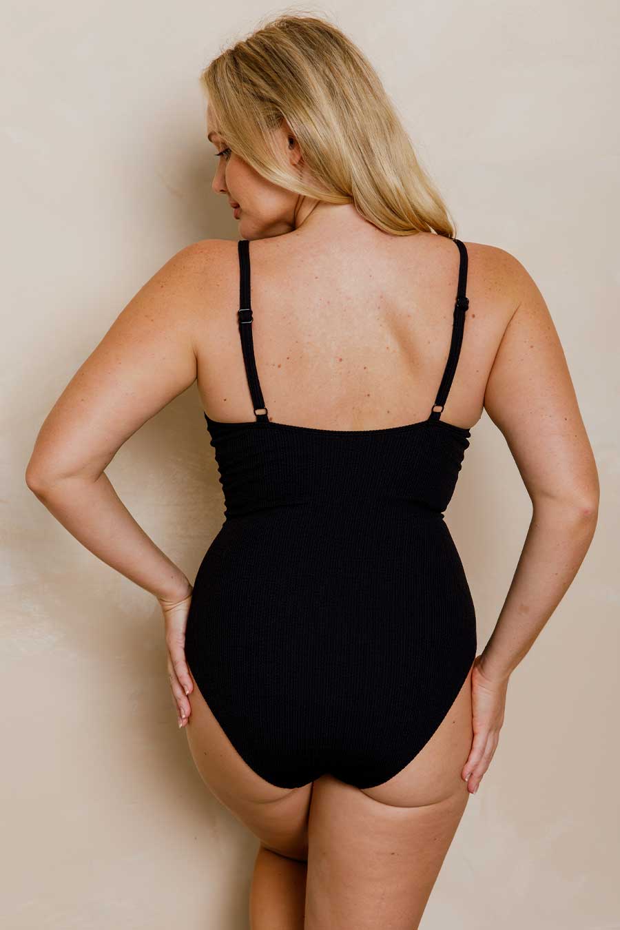 Coolum Core Support One Piece Swim - Black Texture