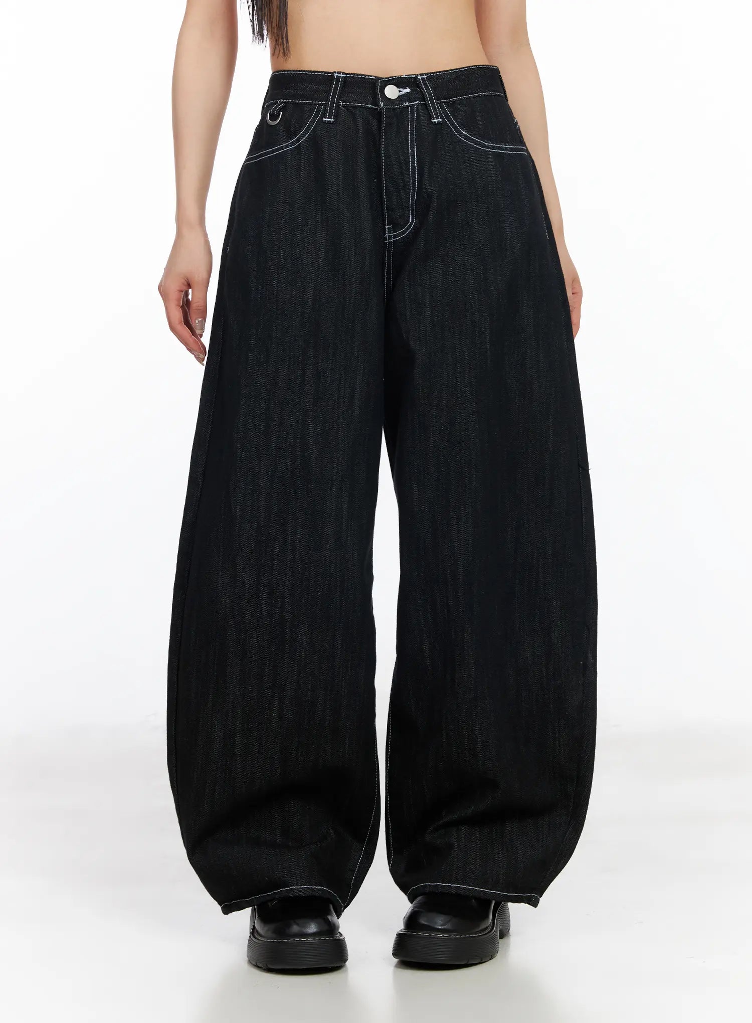 Elliot Stitched Wide Leg Jeans CF523