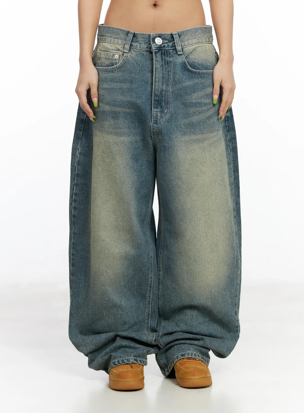 Sol Vintage Washed Baggy Jeans CF512
