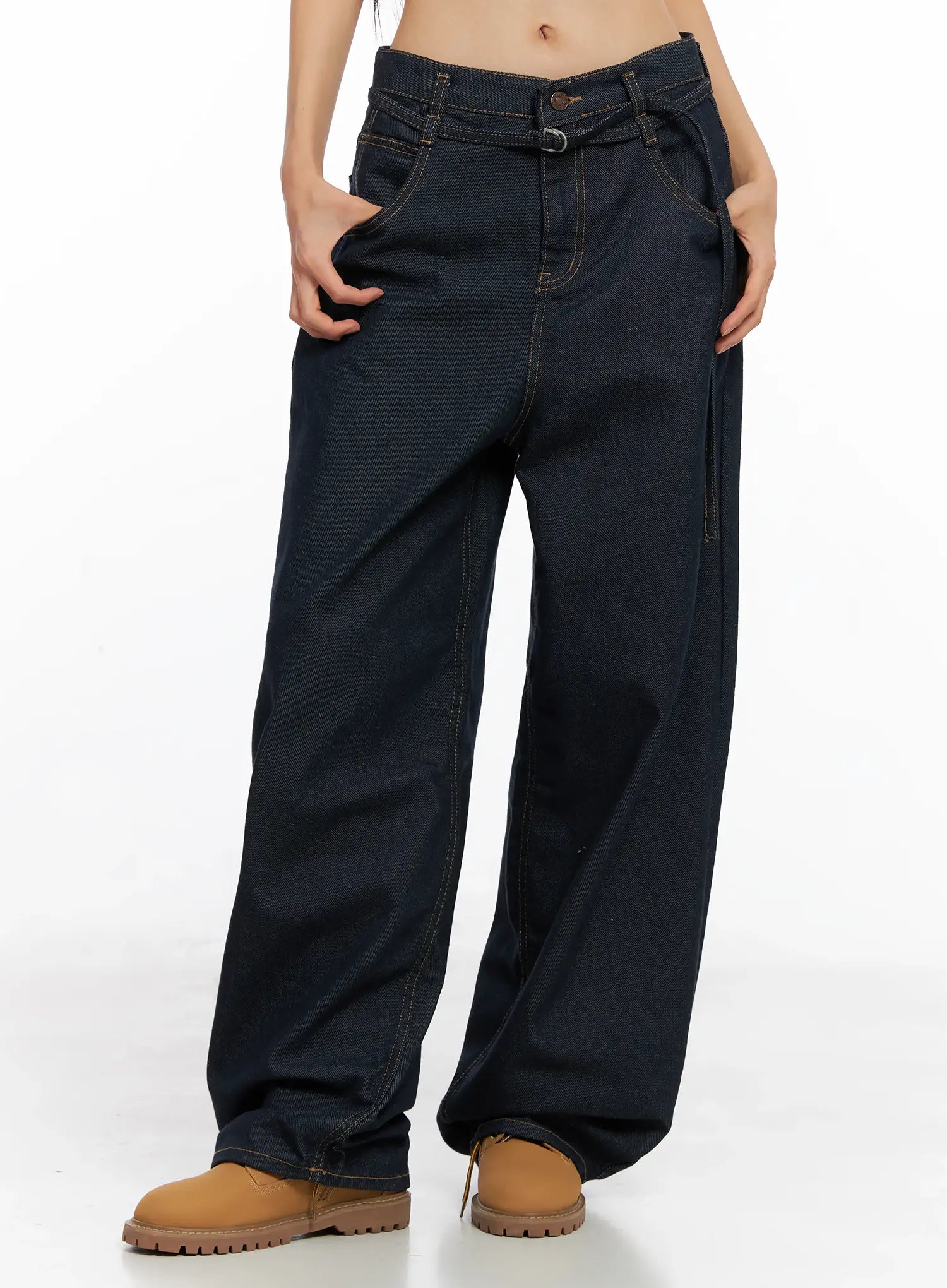 Alanna Sun Belt Baggy Jeans CO528