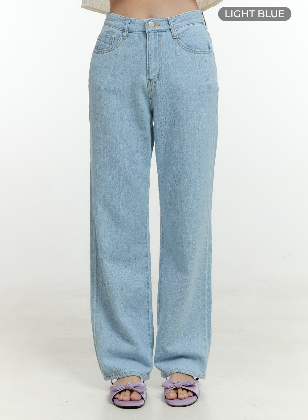 Ava Light Washed Straight Jeans OL430