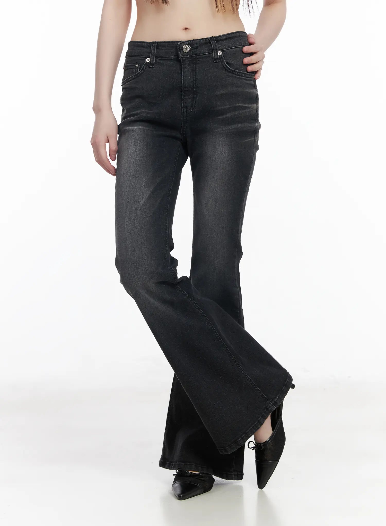 Gio Washed Bootcut Jeans CM524
