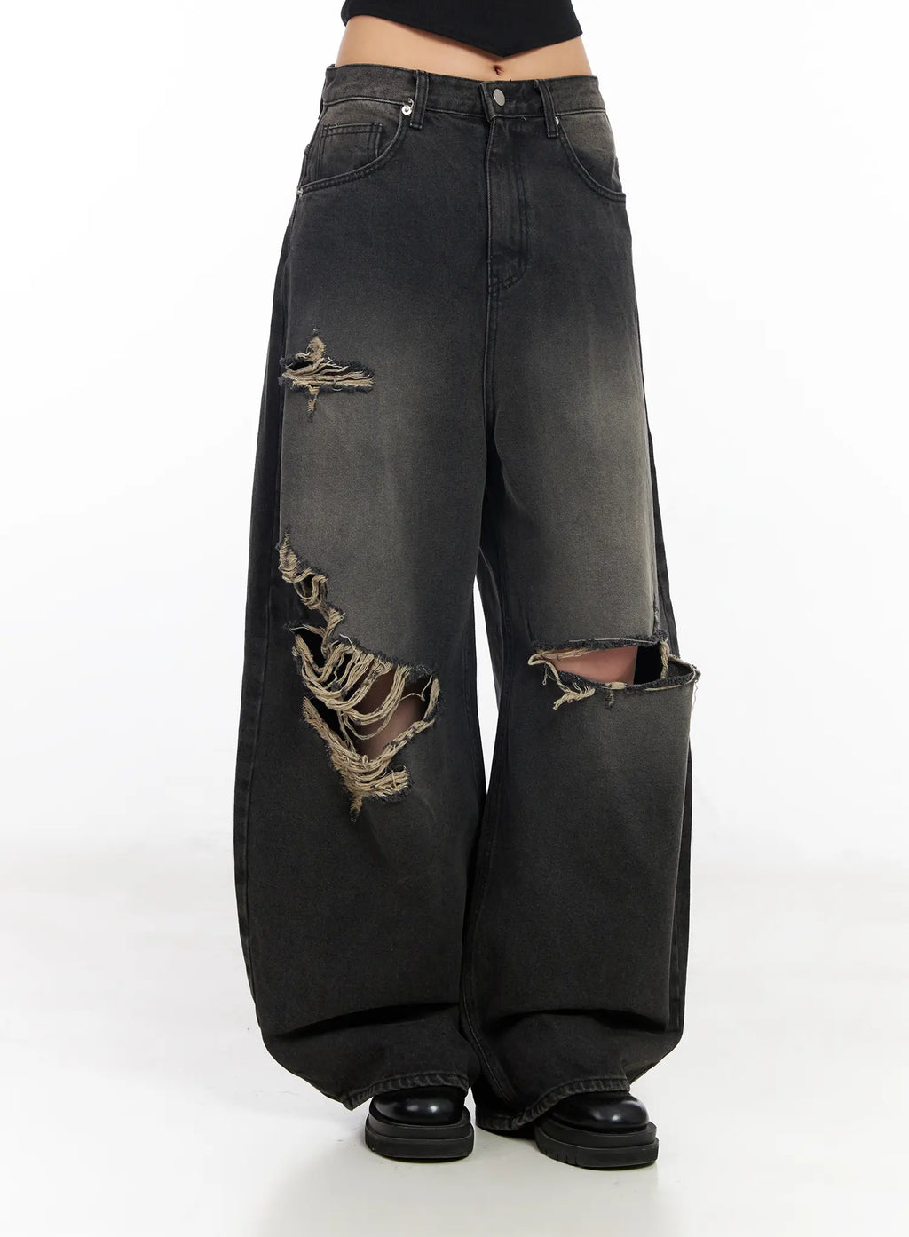 Quincy Distressed Baggy Jeans CF527
