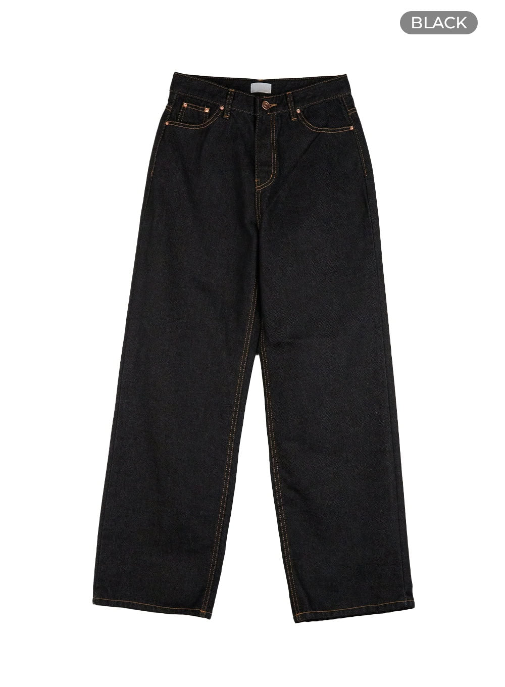 Indigo Stitched Straight Jeans CU424