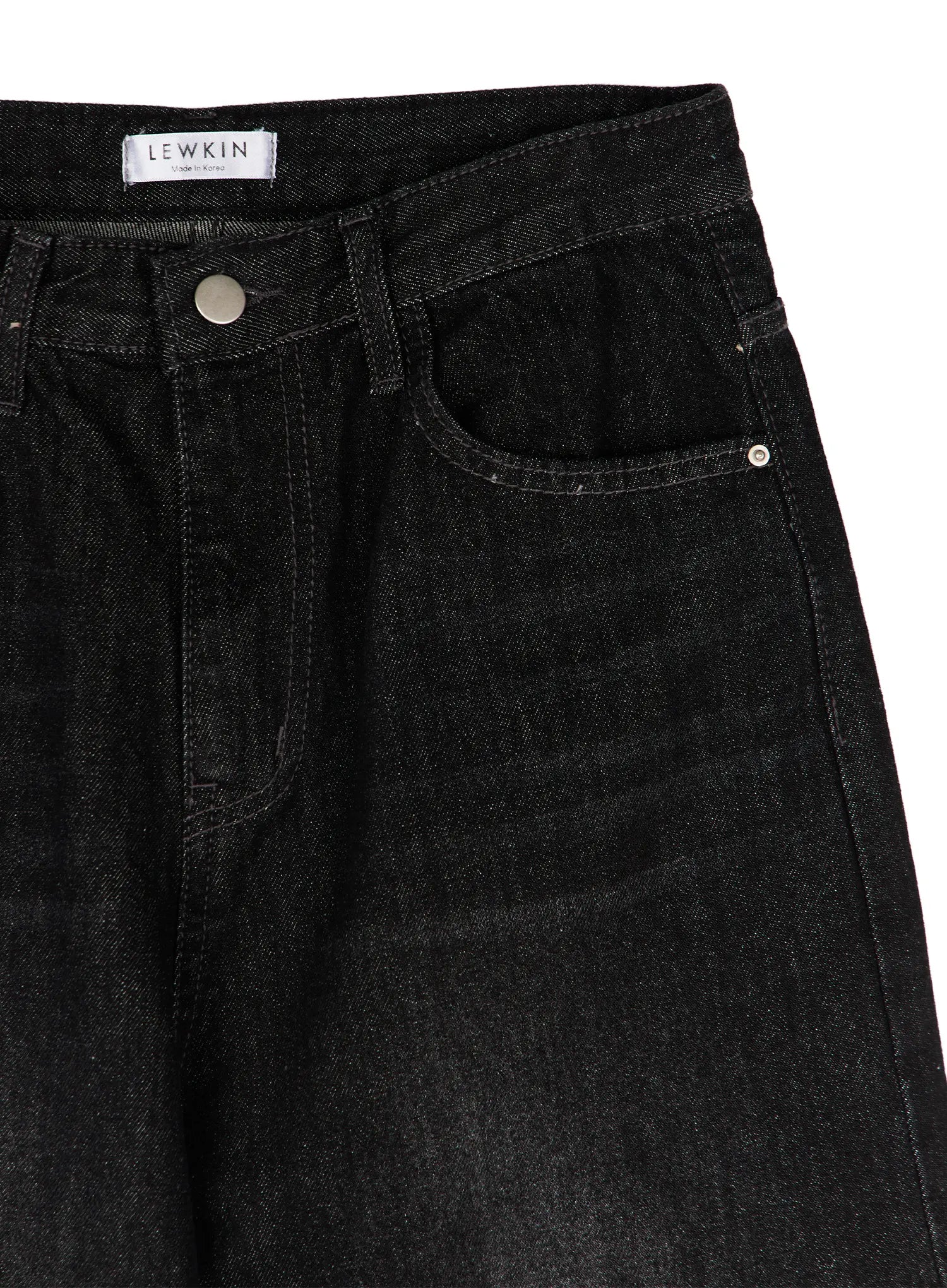 Jax Snap-Button Dark Wash Wide-Leg Jeans CY514