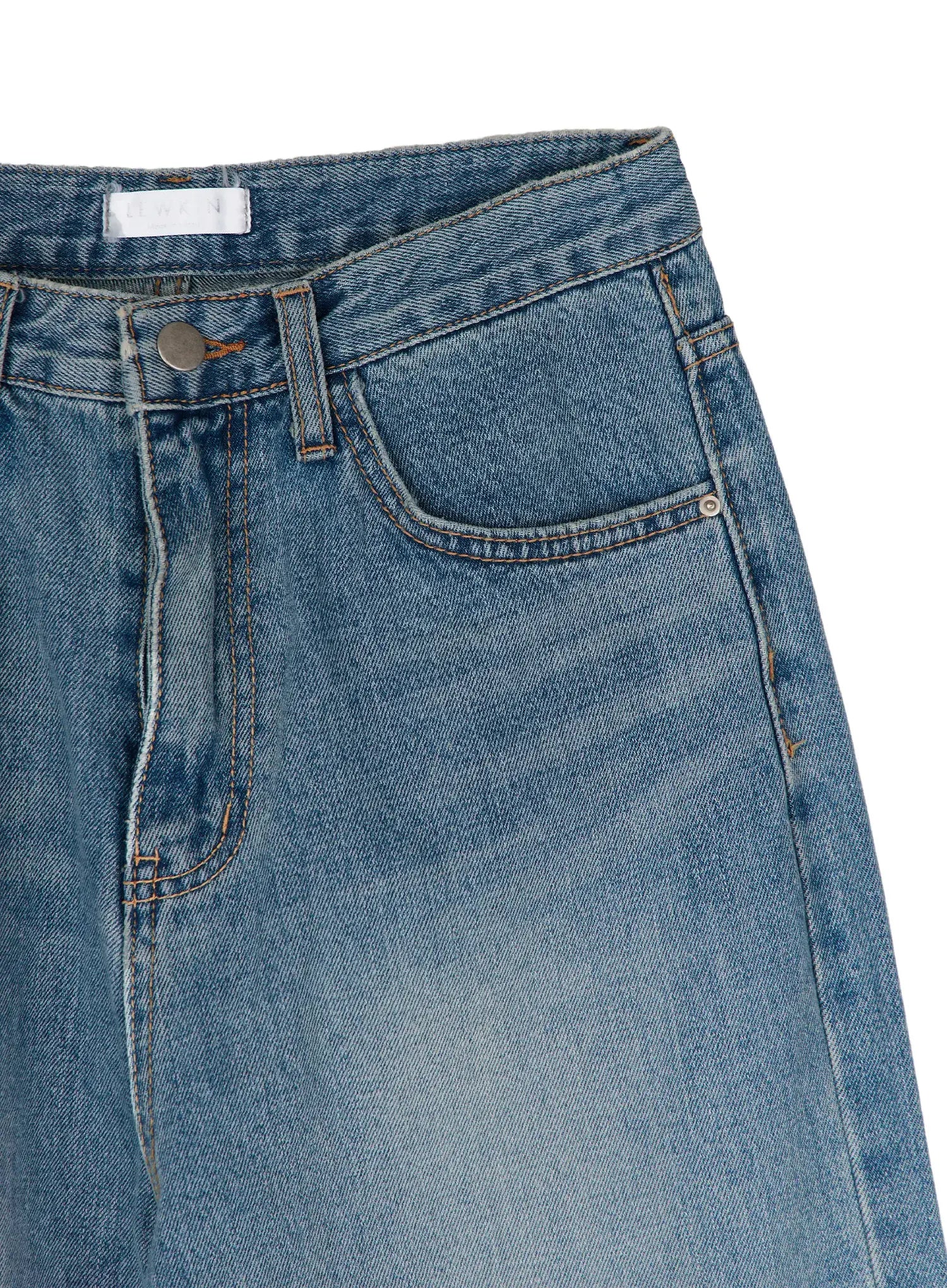 Shea Snap-Button Wide-Leg Jeans CY514