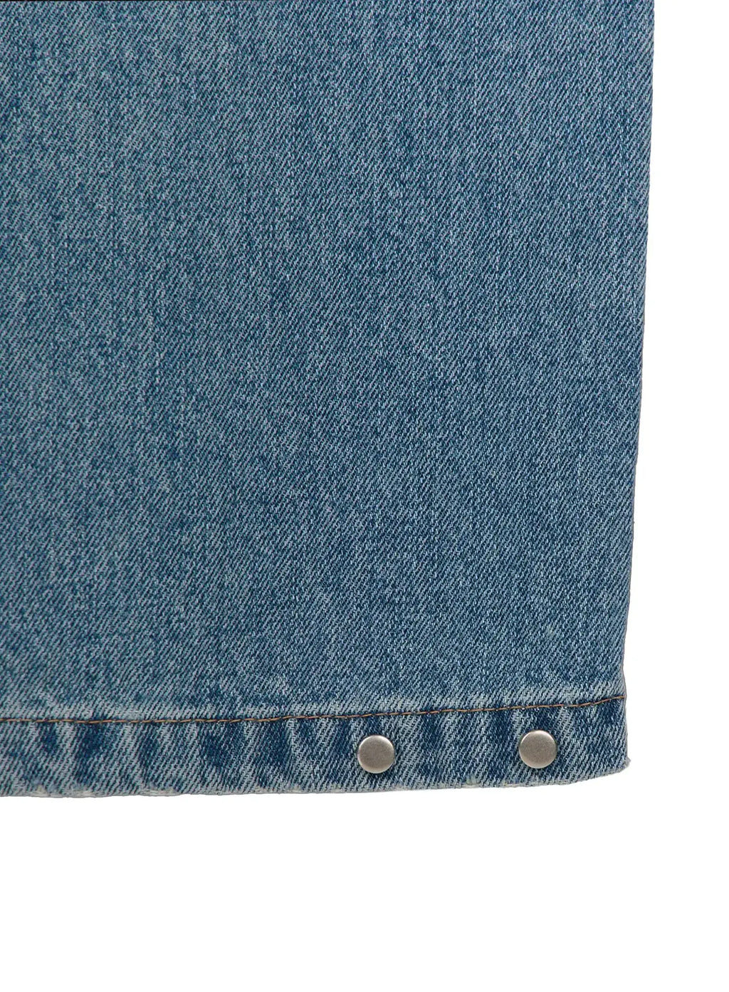 Shea Snap-Button Wide-Leg Jeans CY514