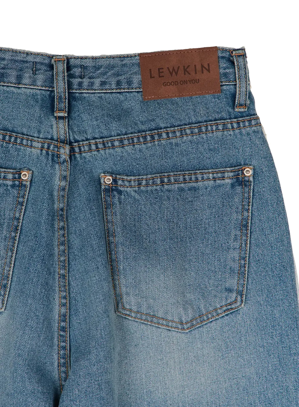 Shea Snap-Button Wide-Leg Jeans CY514