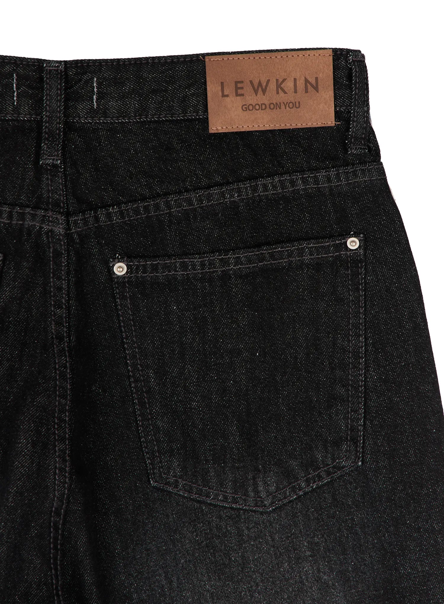 Jax Snap-Button Dark Wash Wide-Leg Jeans CY514