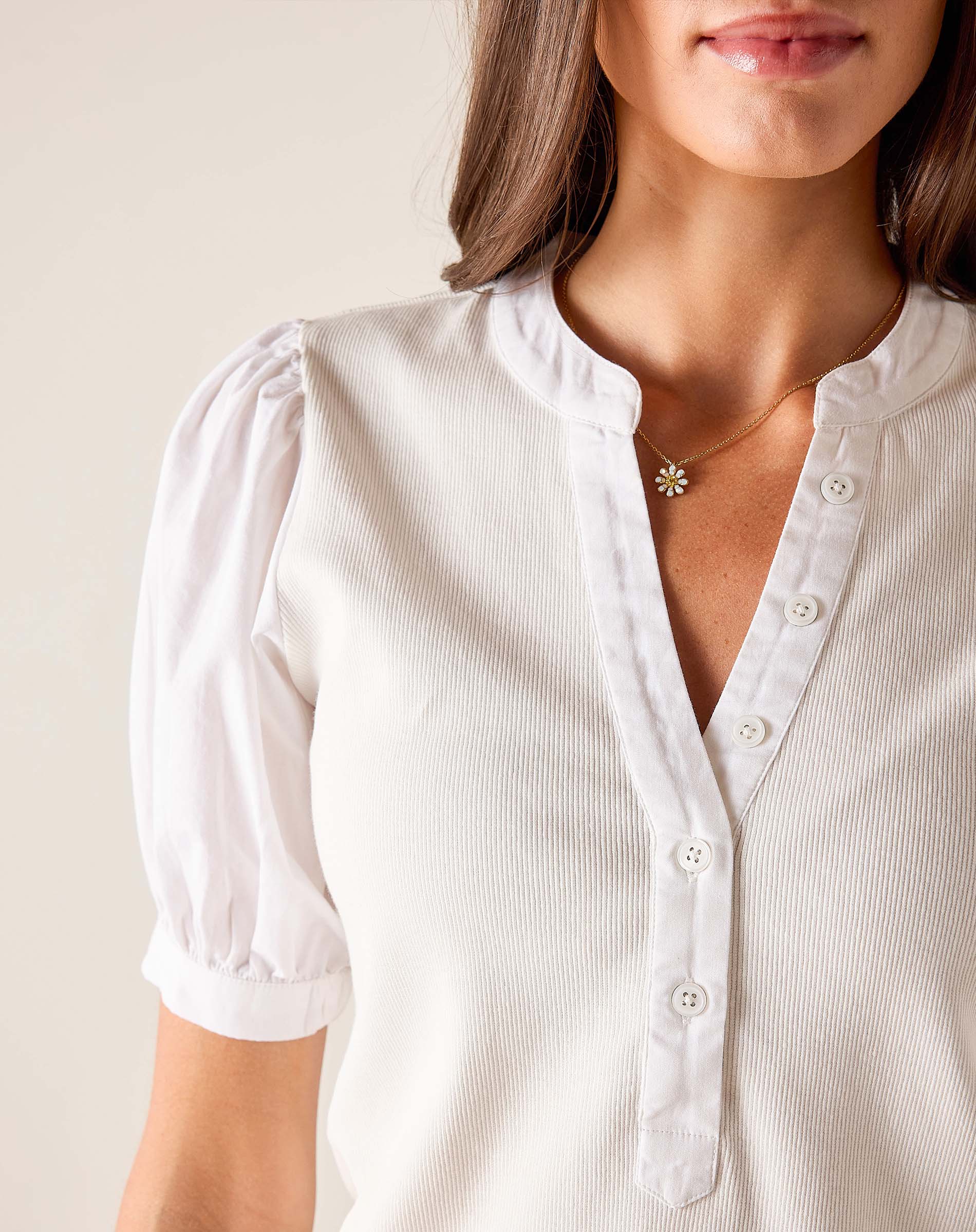 Earhart Ribbed Henley Top