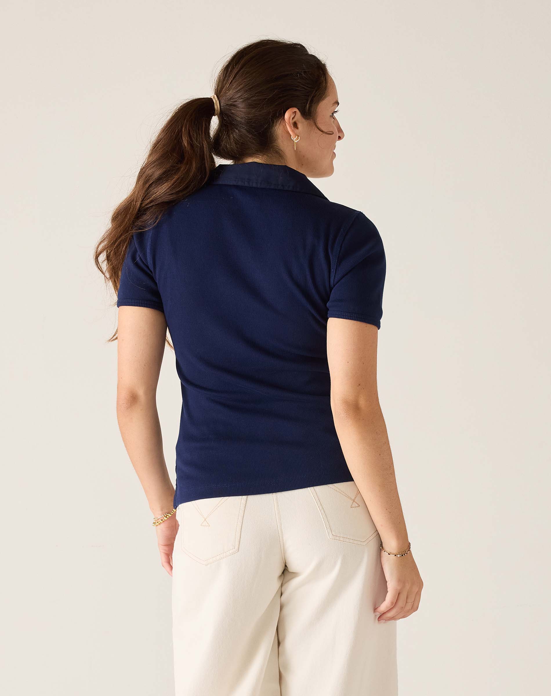Earhart Short Sleeve Lace Up Tee