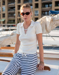 Earhart Short Sleeve Lace Up Tee