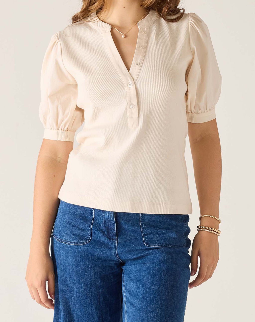 Earhart Ribbed Henley Top