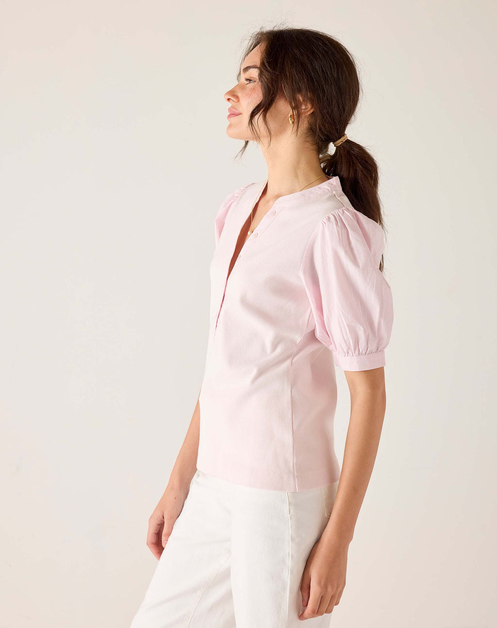 Earhart Ribbed Henley Top