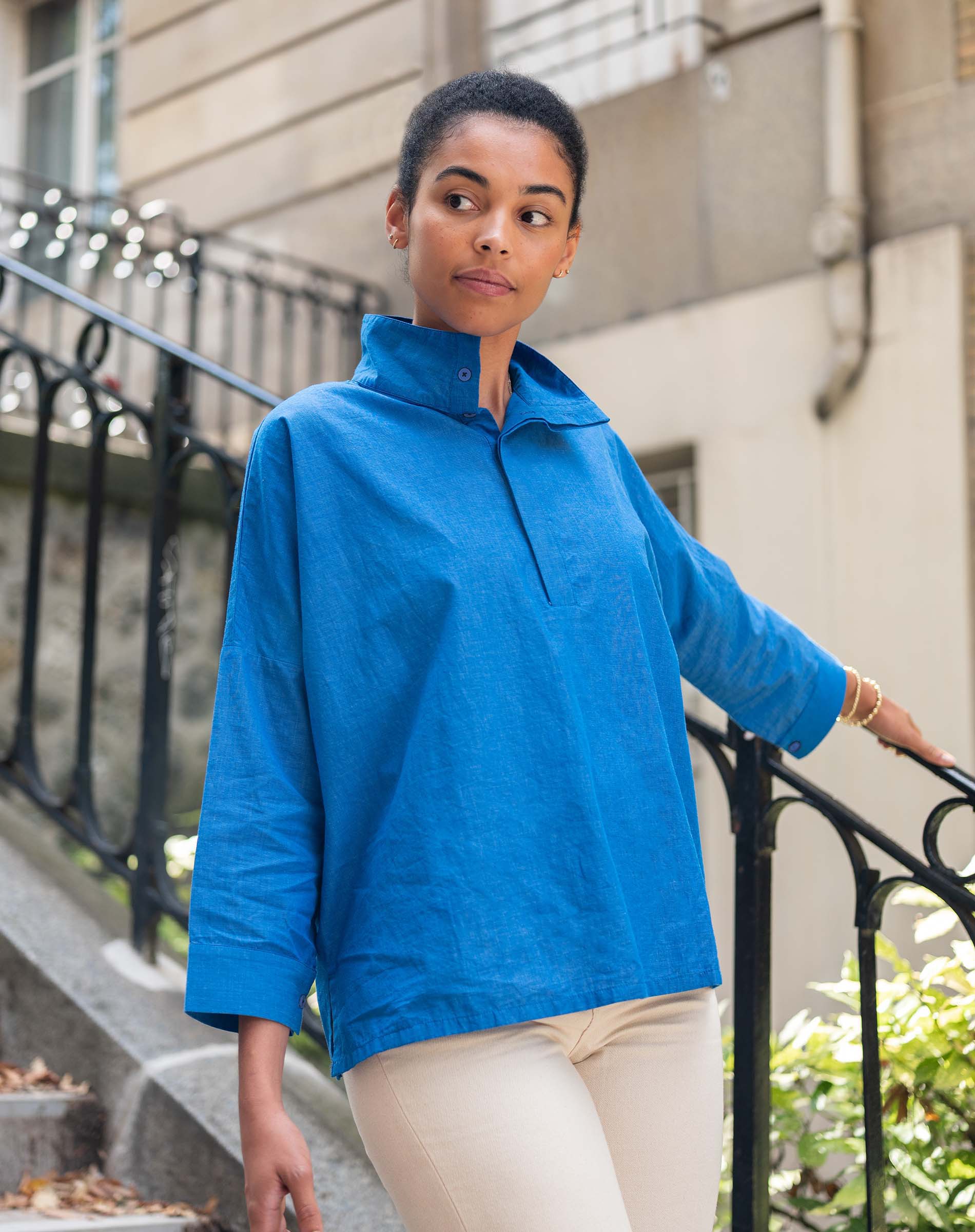 Emerson Pop Up Collar Top