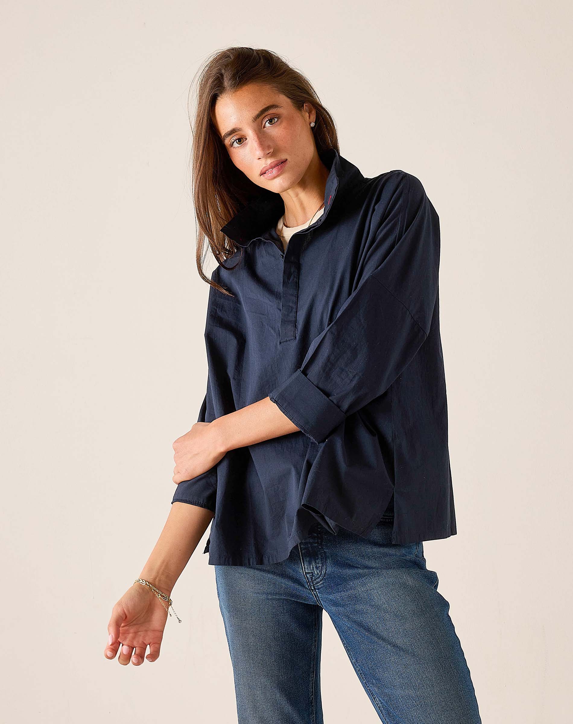 Emerson Pop Up Collar Top