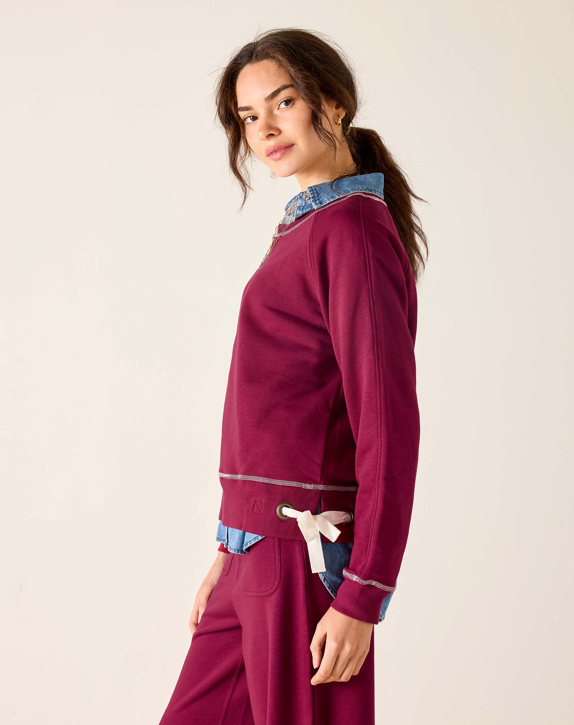Frenchie Tie Side Sweatshirt
