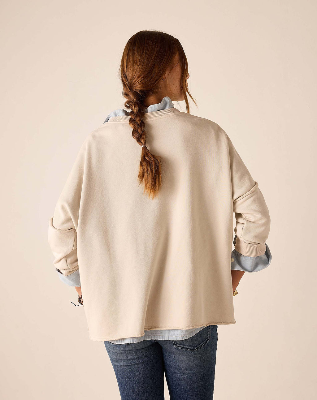 Frenchie Zip Side Crewneck