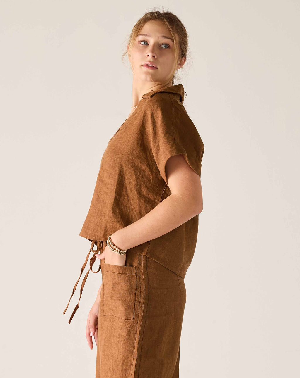 Hadley Boxy Linen Top