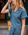 Hadley Boxy Chambray Top