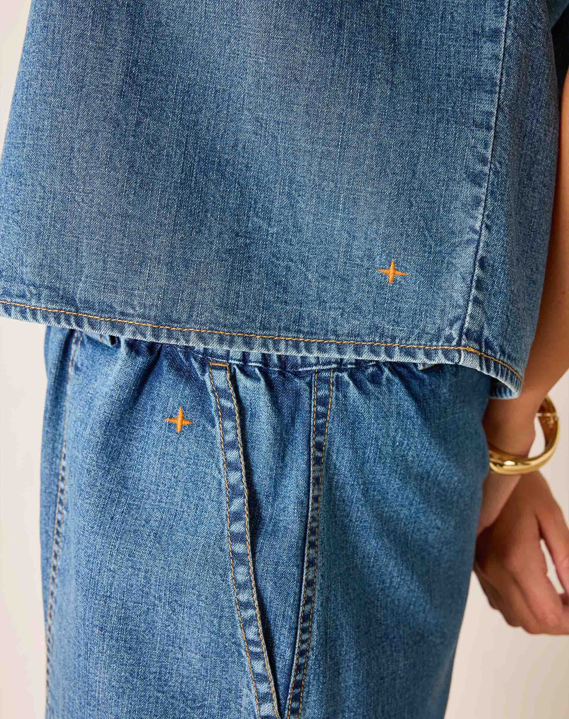 Hadley Boxy Chambray Top