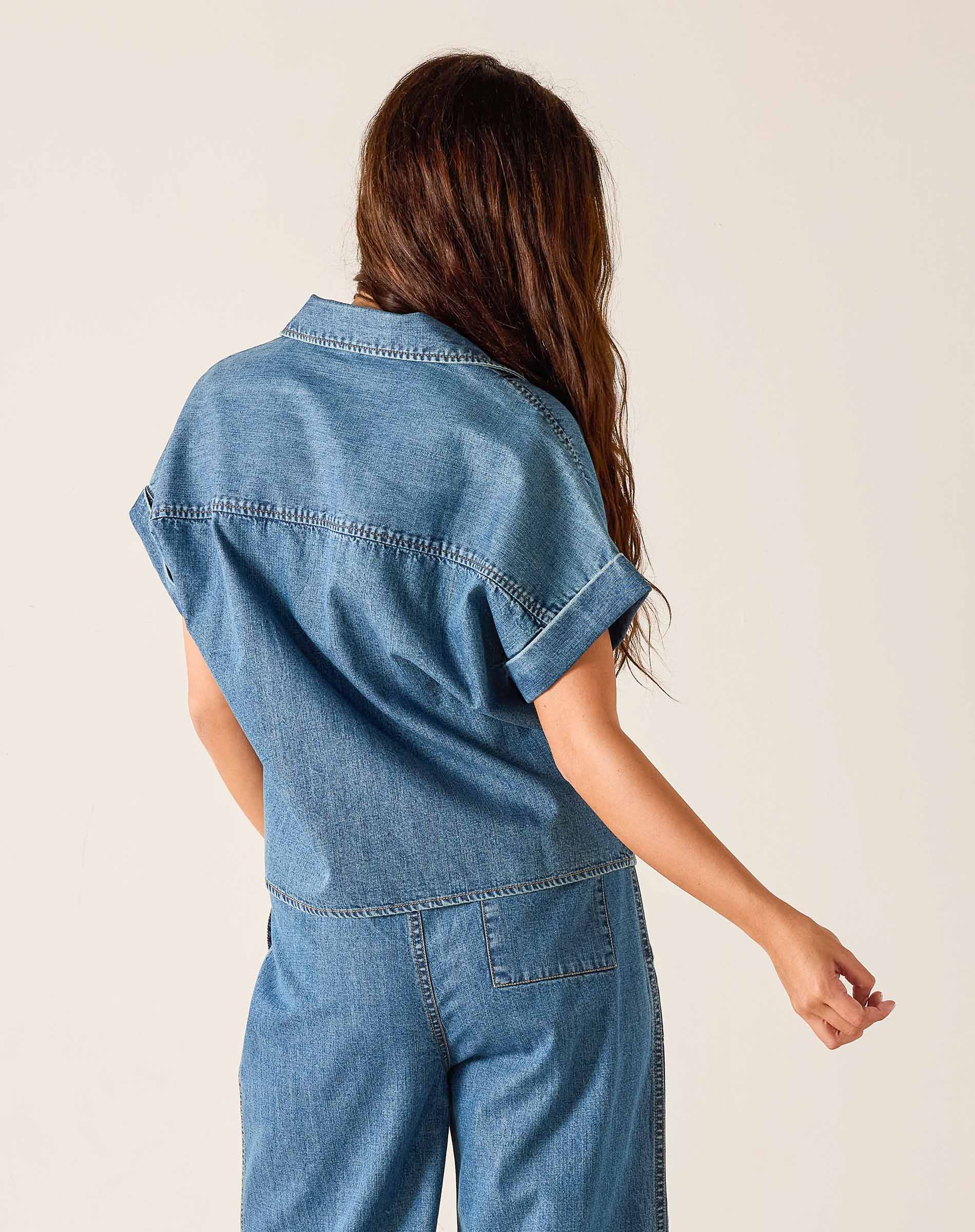 Hadley Boxy Chambray Top