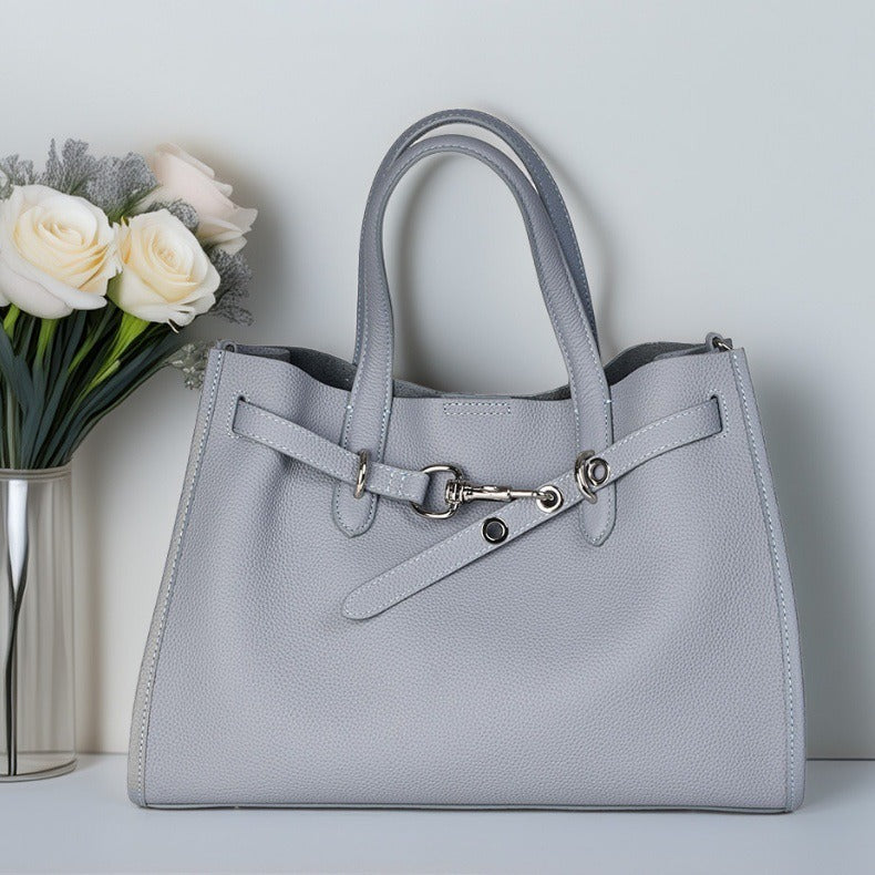 ALTANAI — genuine leather tote bag with a long adjustable strap